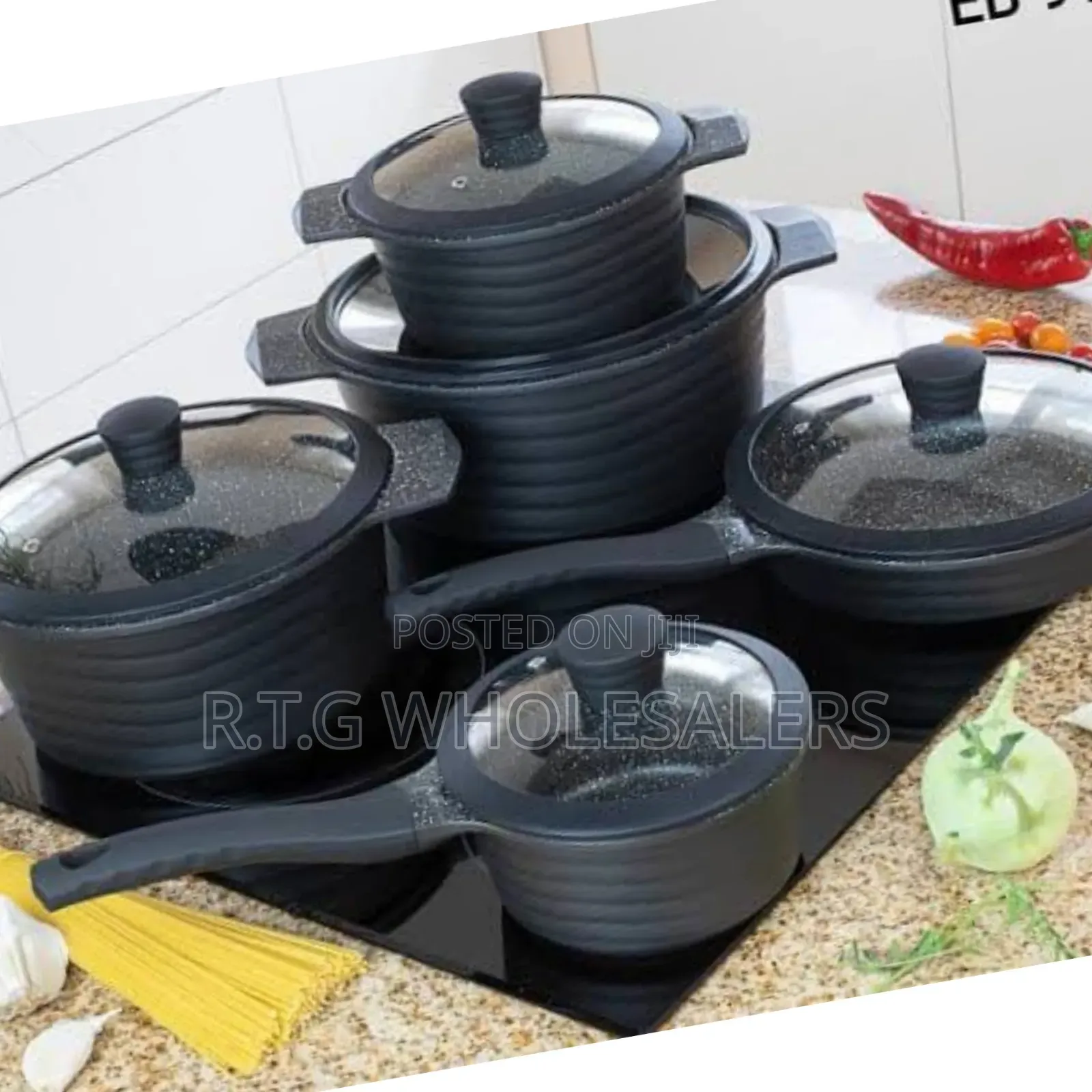 10‐Pc Non‐Stick Edenburg Kitchen Cookware