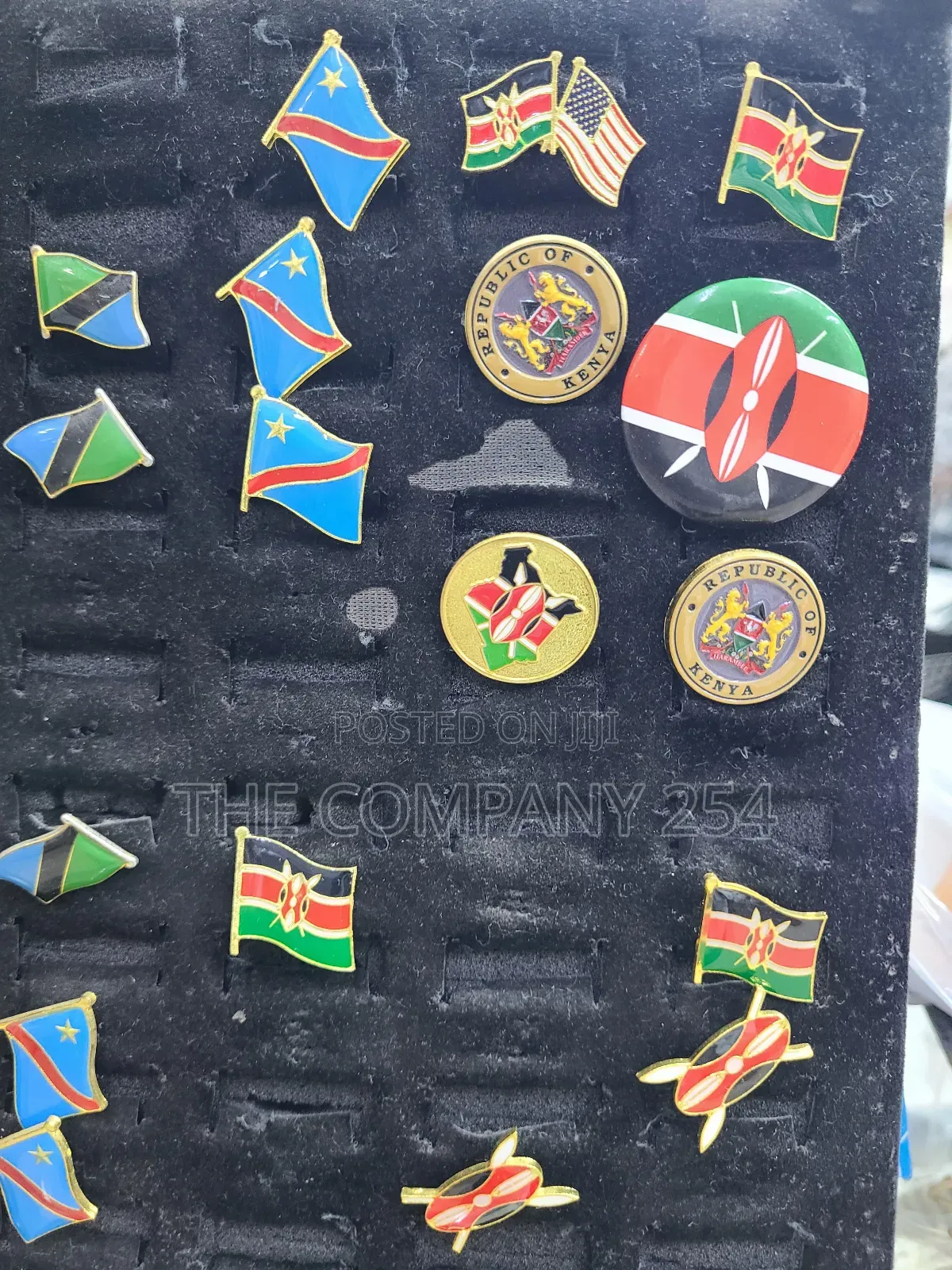 Quality Cause Designer Kenyan Emblem Logo Flag Lapels Available