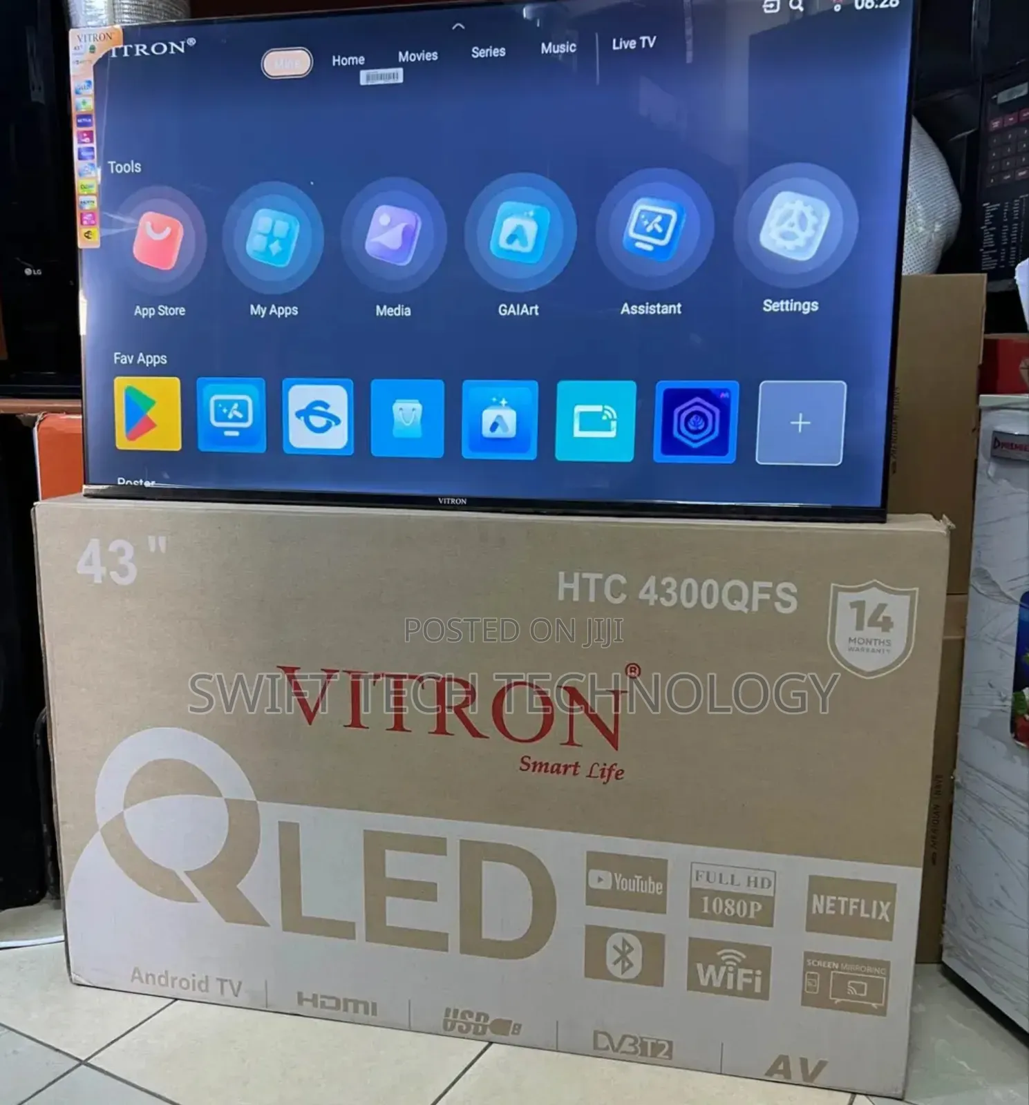 Vitron 43" Qled Smart Android Television
