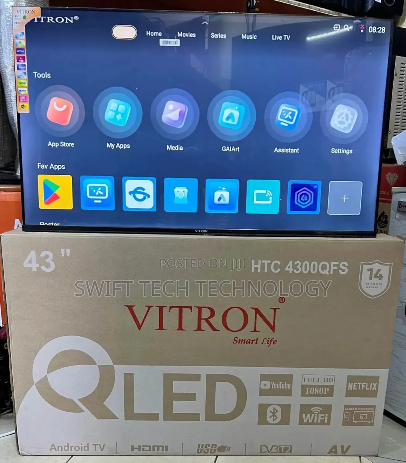 Vitron 43 Inches HTC 4300qfs Qled Android Television.