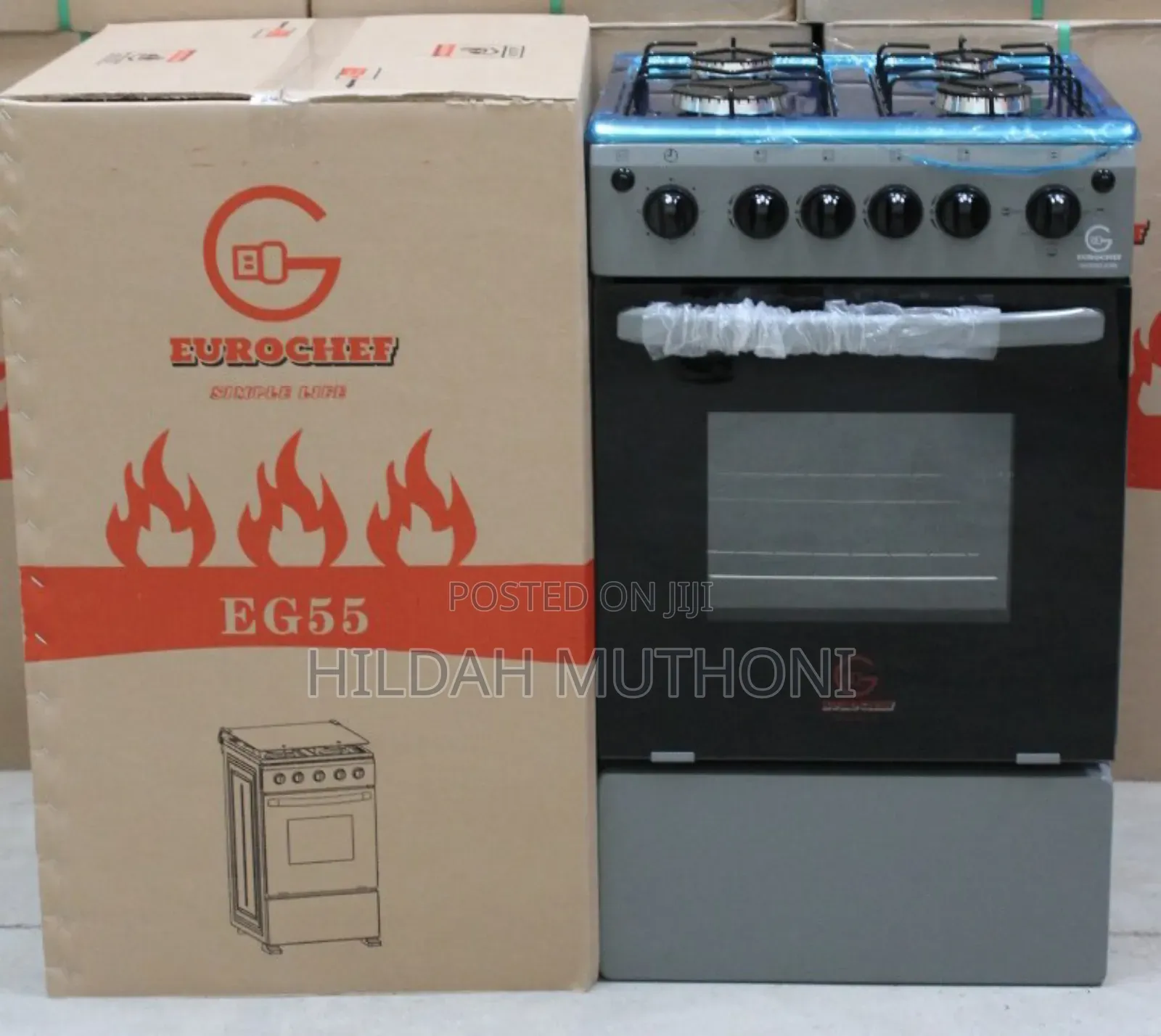 Eurochef Full Gas With Electric Oven +Timer Standing Cooker