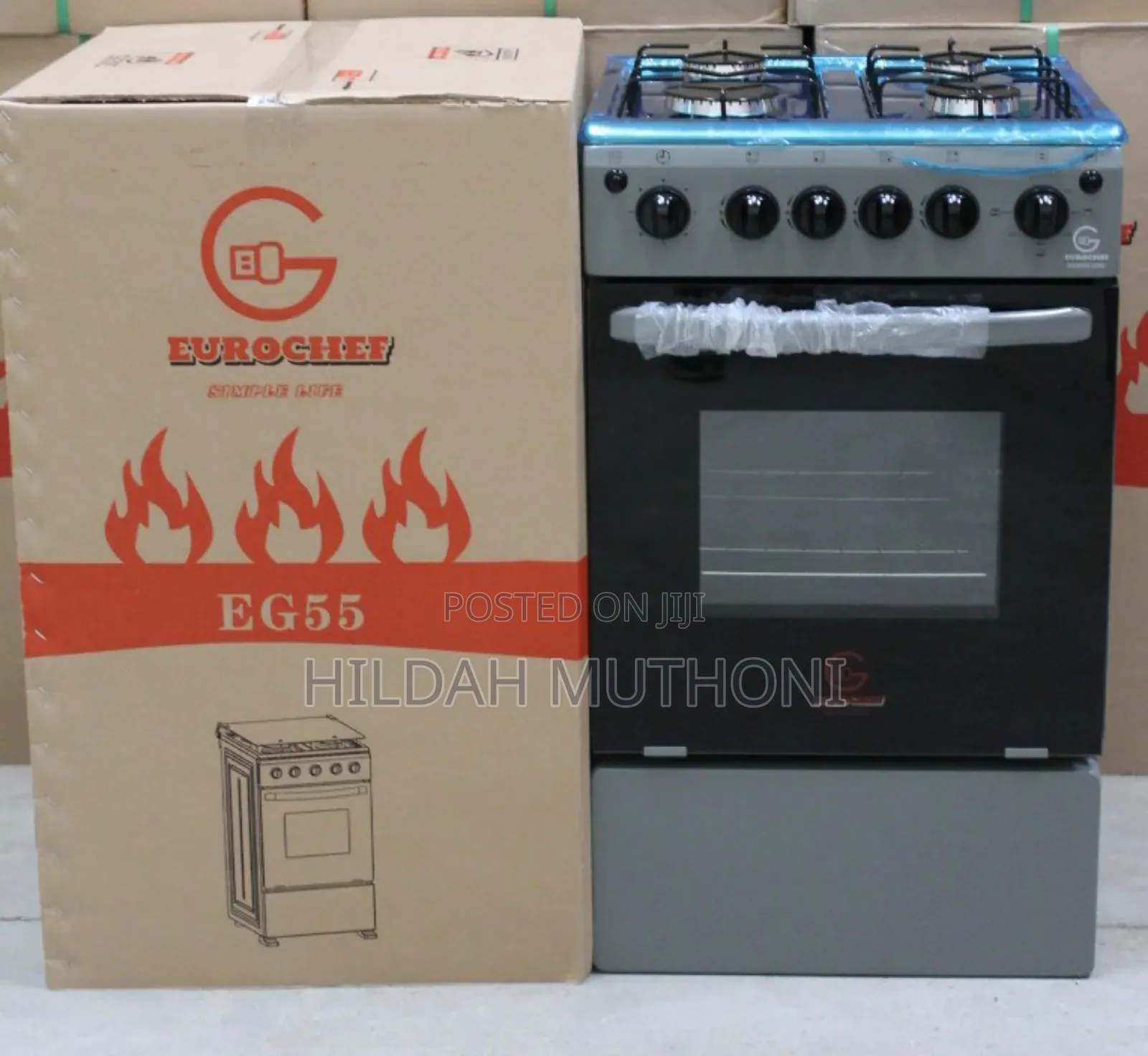 Eurochef Full Gas With Electric Oven +Timer Standing Cooker