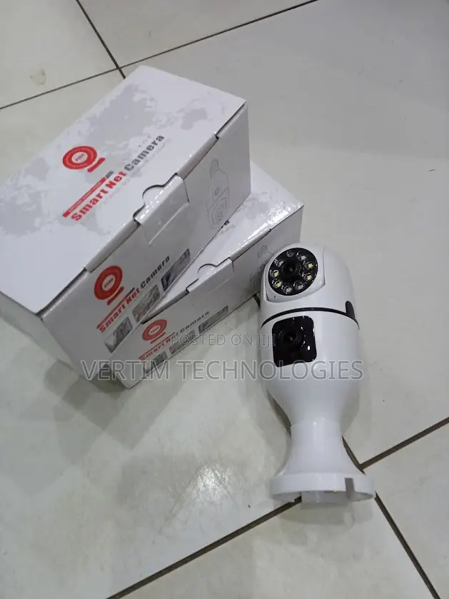 Dual Lens PTZ Wifi Bulb Security Camera Night Vision Smart Remote View