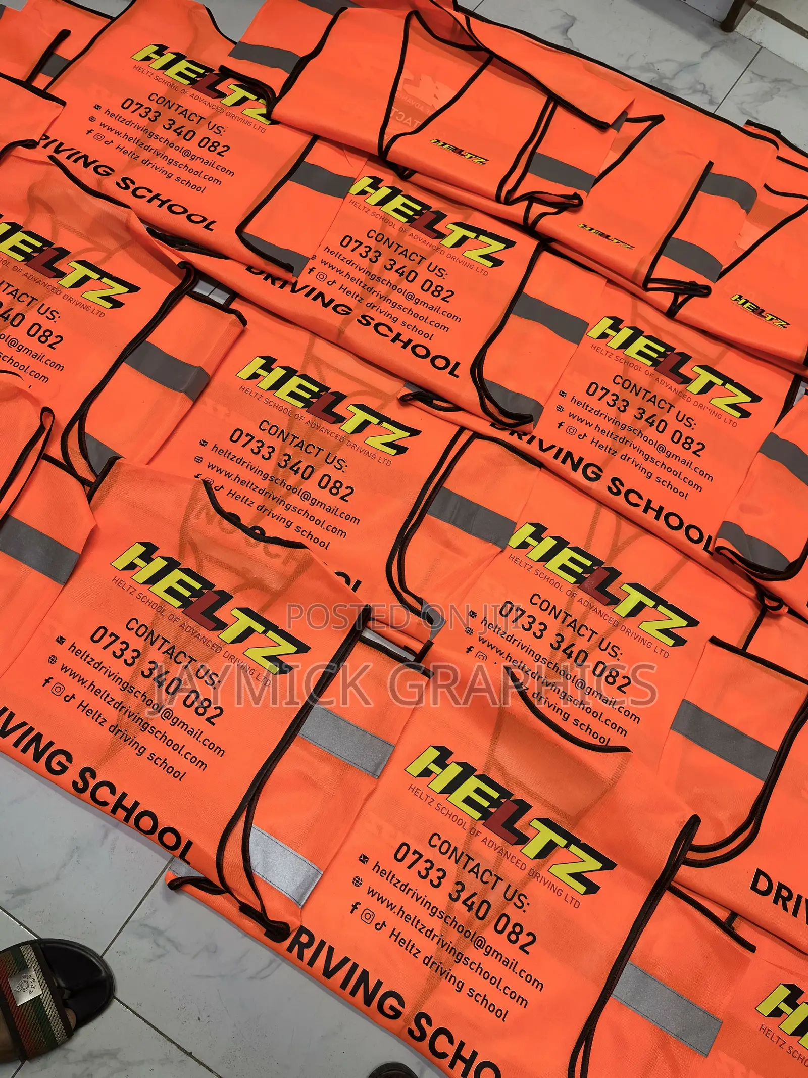 Reflector Jackets (Branded Velcro With Black Lining)