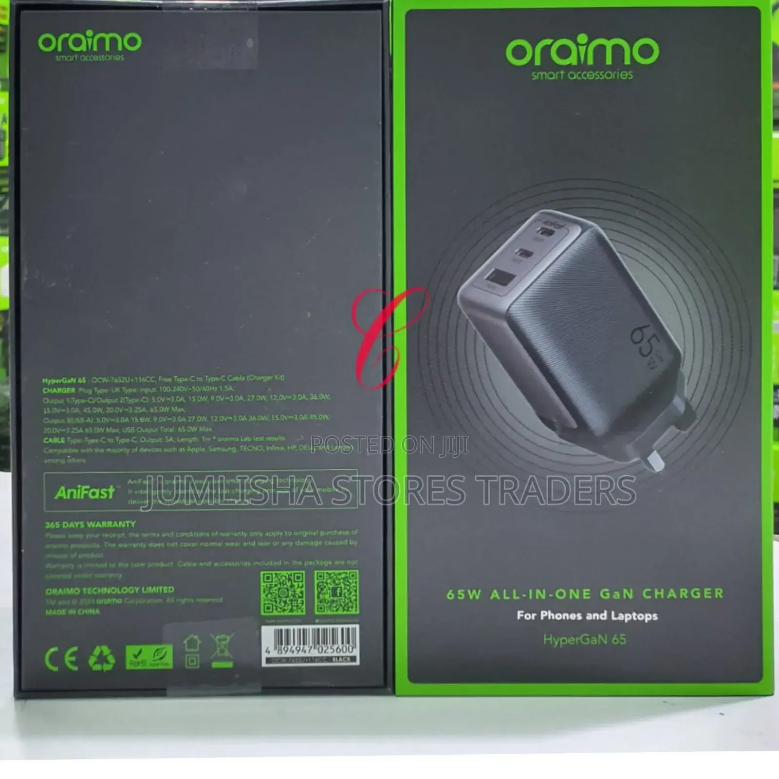 Oraimo Hypergan 65 Ocw-7652u+116cc *65w Gan Laptop*