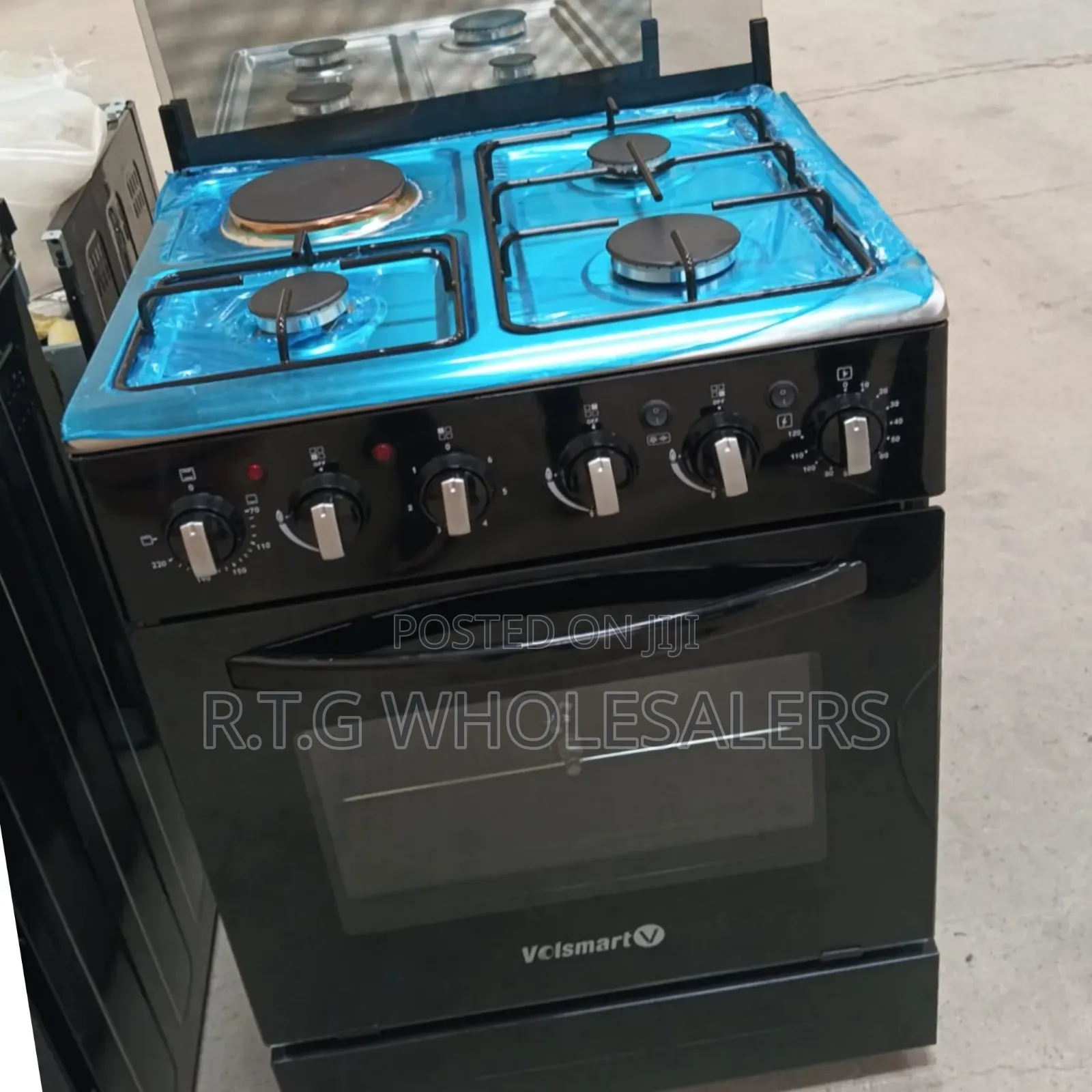 Volsmart 60×60 3+1 Jet Standing Cooker – Black