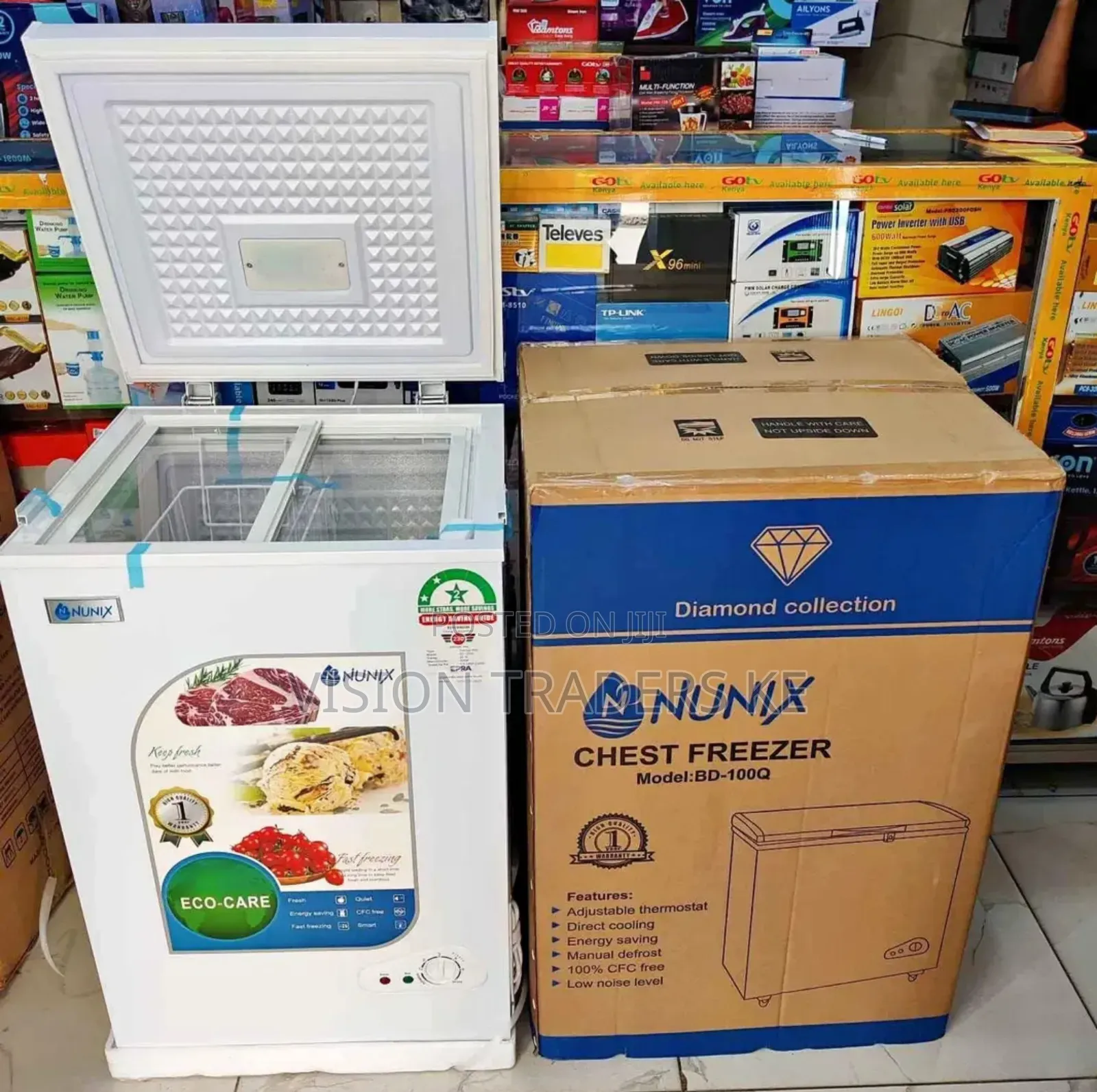 Nunix 100ltrs Deep Freezer/Chest Freezer Glass Slide