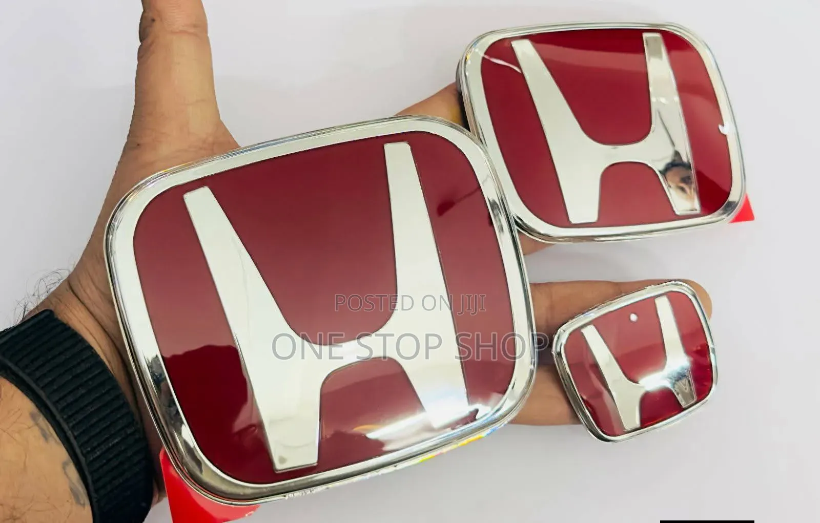 H Honda 3d Red Logo in Sizes Self Adhesive