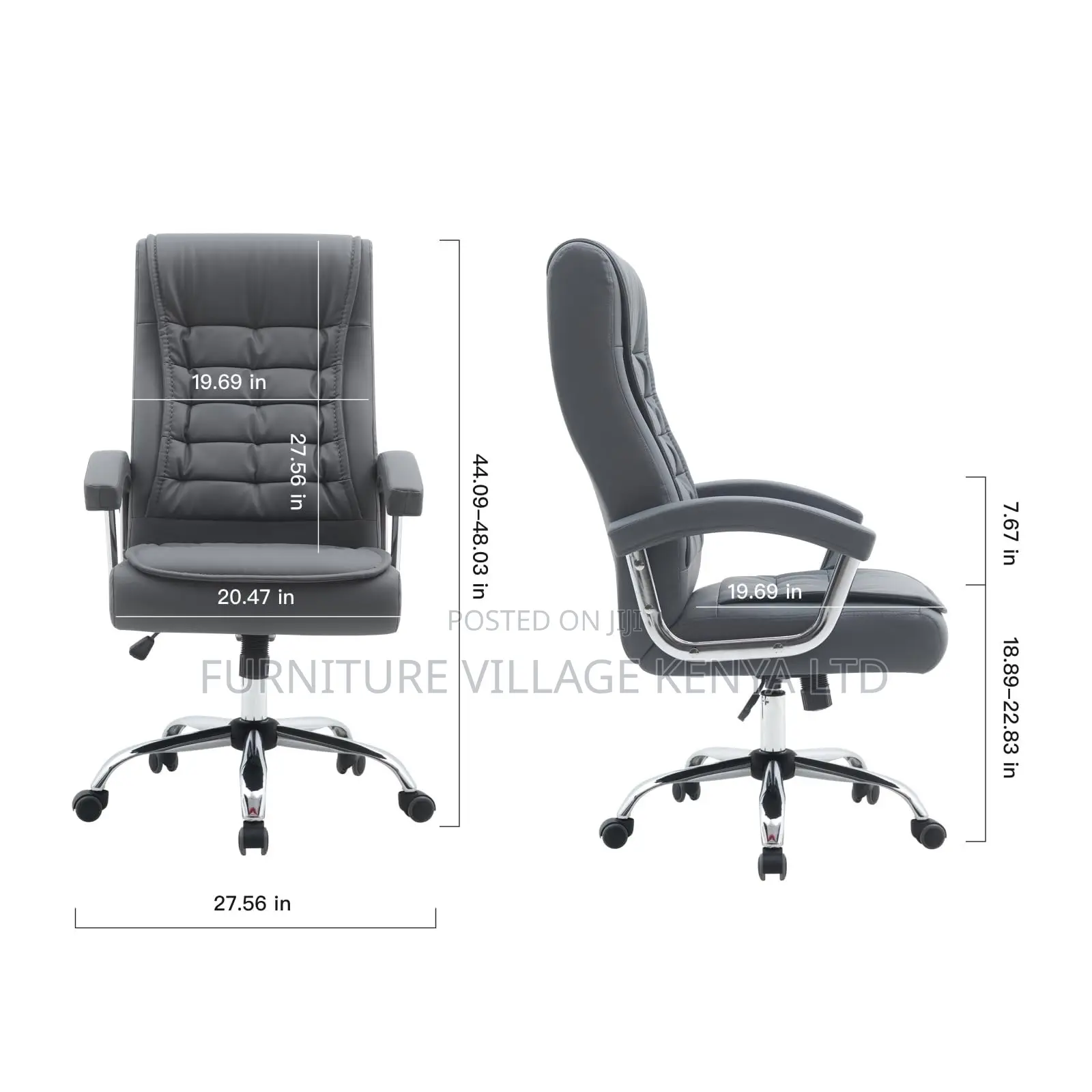Office Chair; High Back Executive Leather Office Seat