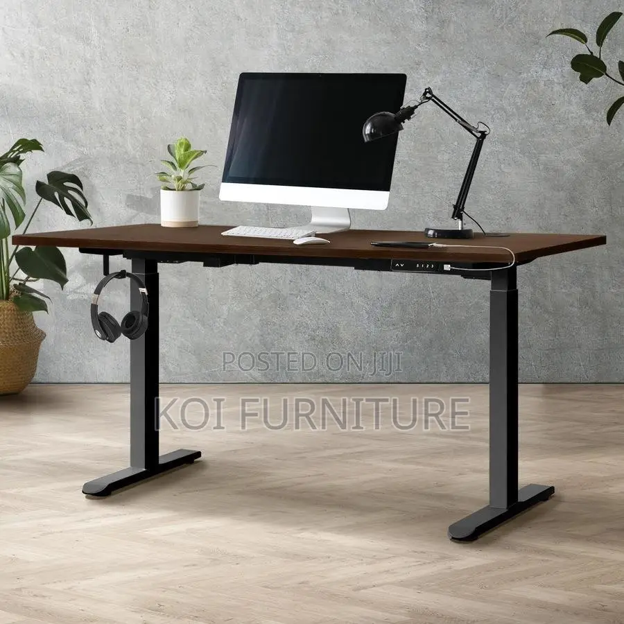 Office Desk:1.2m Electric Height Adjustable Sit-Stand Desk With Memory