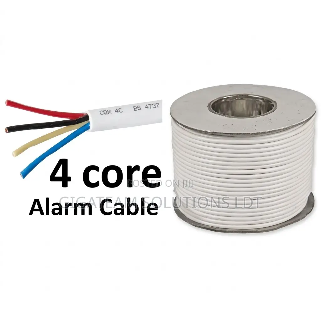 4 Core Burglar Alarm Cable 100m – White