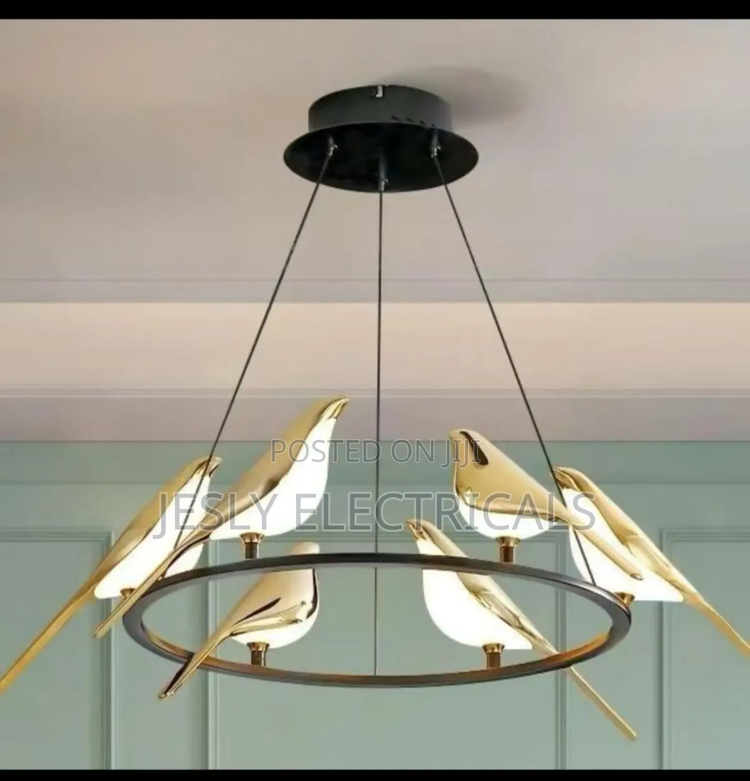 Nordic-Style Magpie Bird Pendant Chandelier