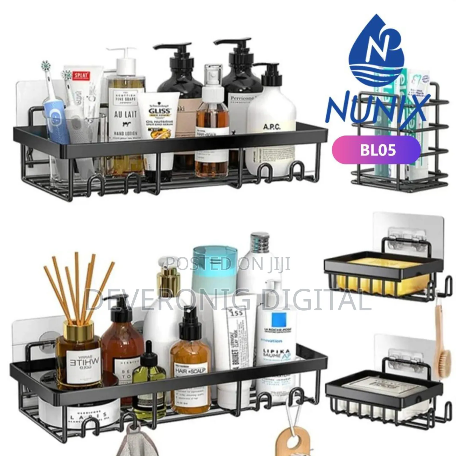 5pcs Oganaizer Bathroom Shelf