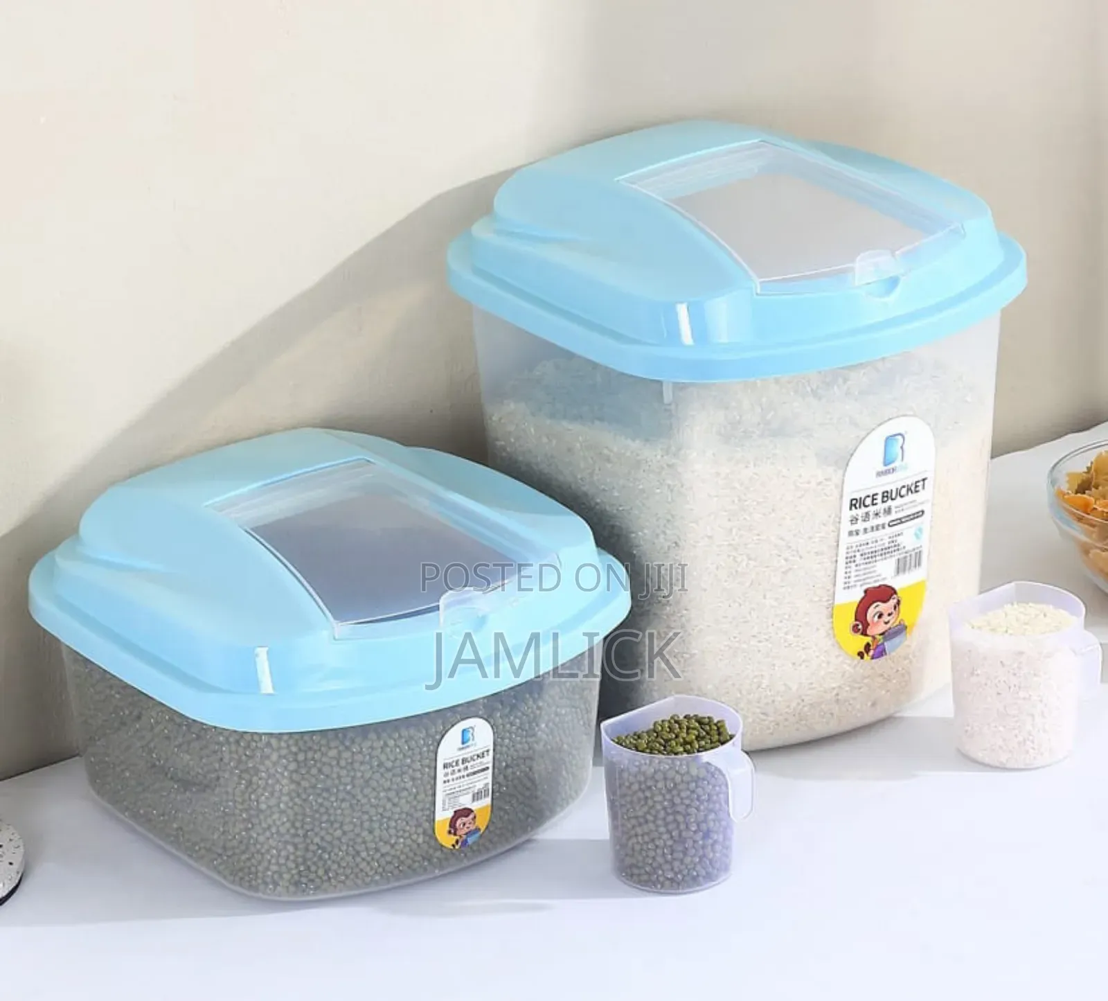 Plastic Cereal Rice Storage Buckets - Pm
