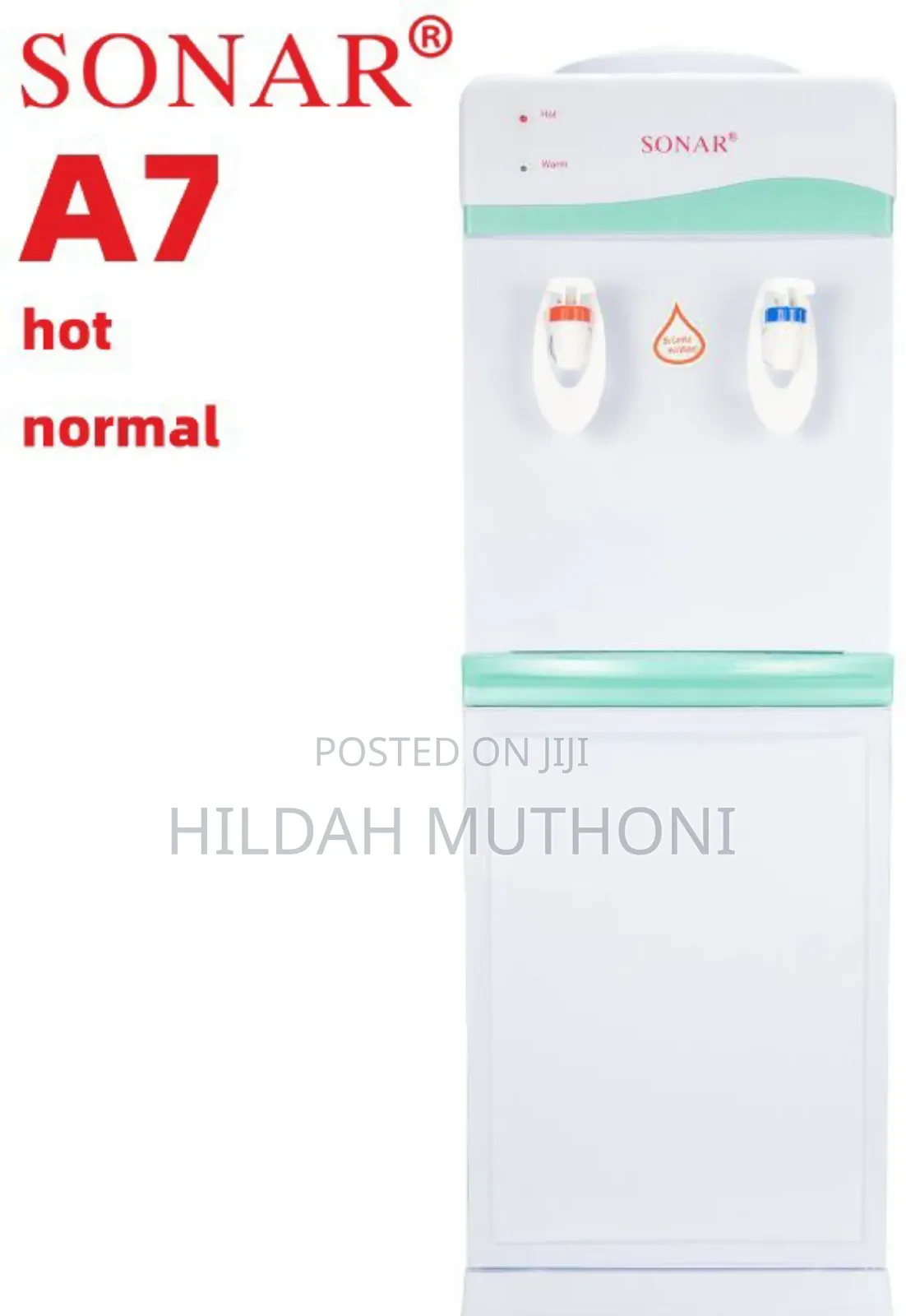White Sonar A7 Hot and Normal Free Standing Water Dispenser