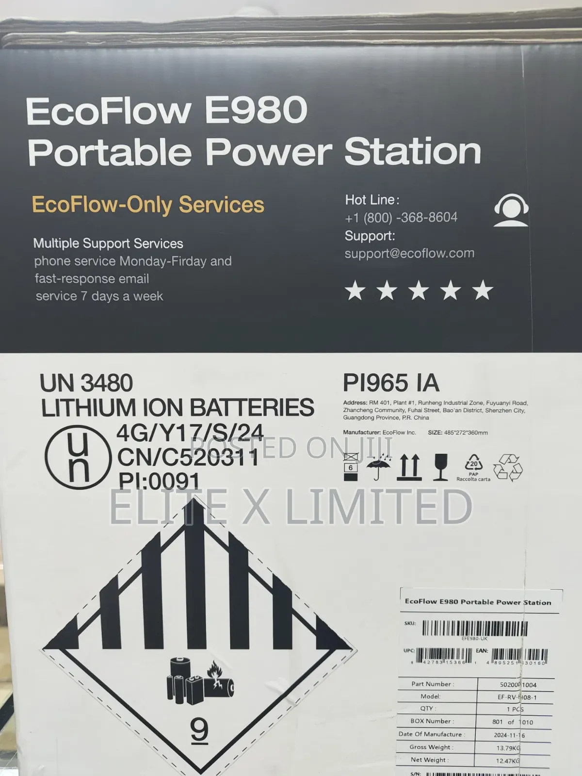 Ecoflow E980 Portable Power Station Brand New