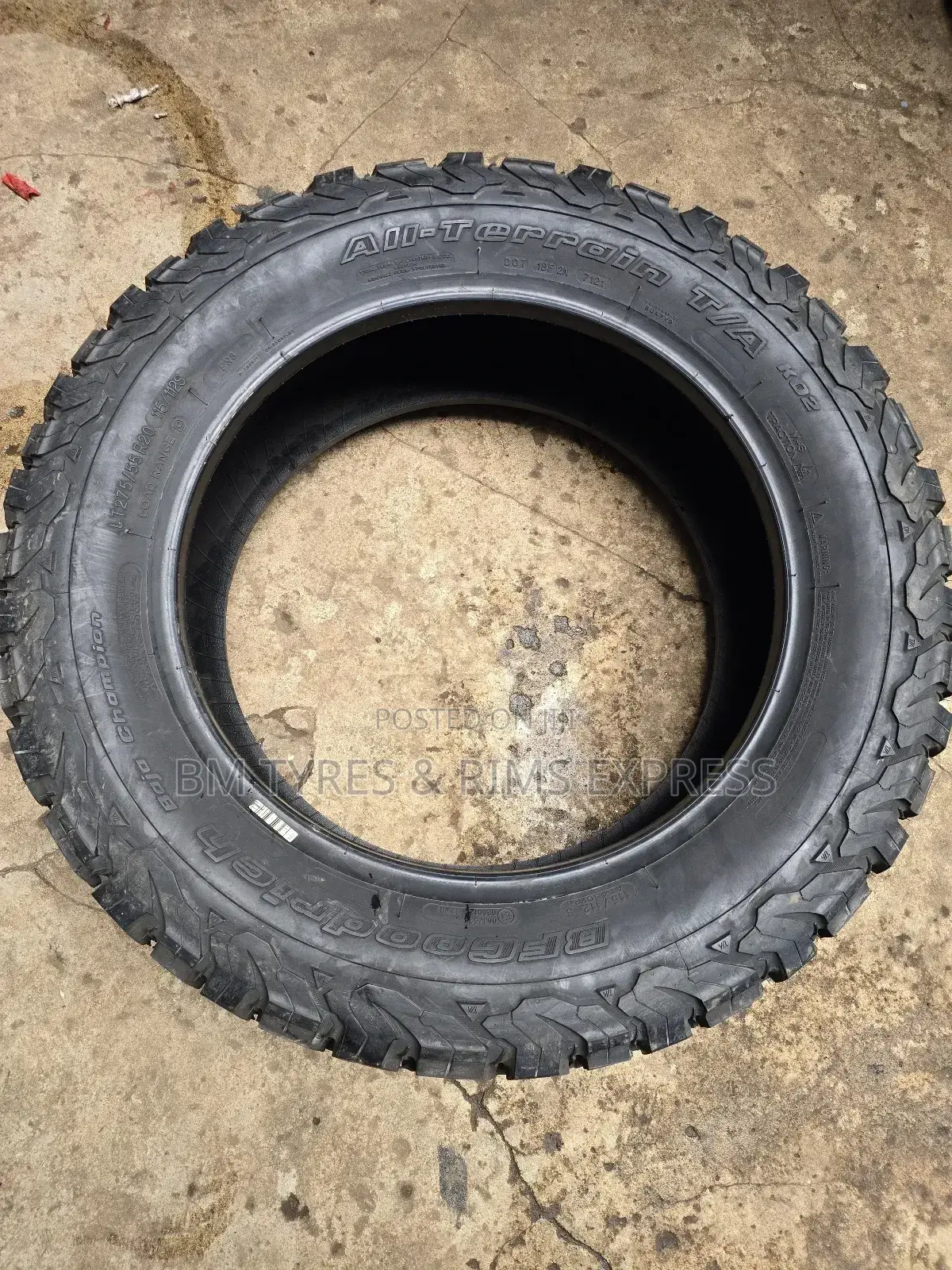 275 /55 R20 Bf Goodrich Tyres (All Terrein) U.S.A.