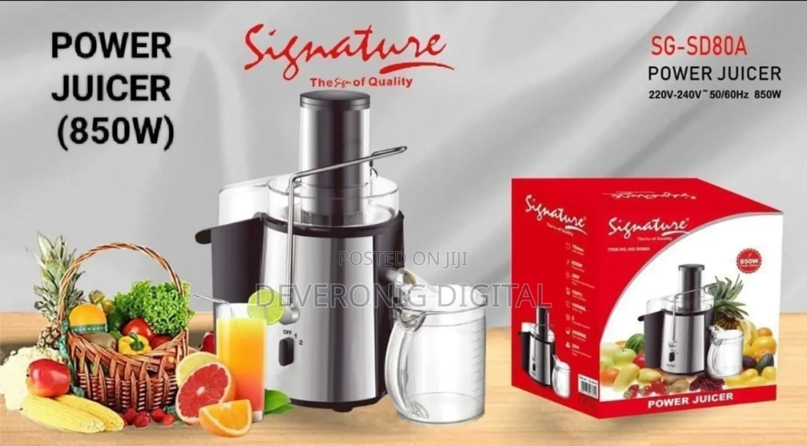 Signature Power Juicer (850w)
Sg-Sd80a
