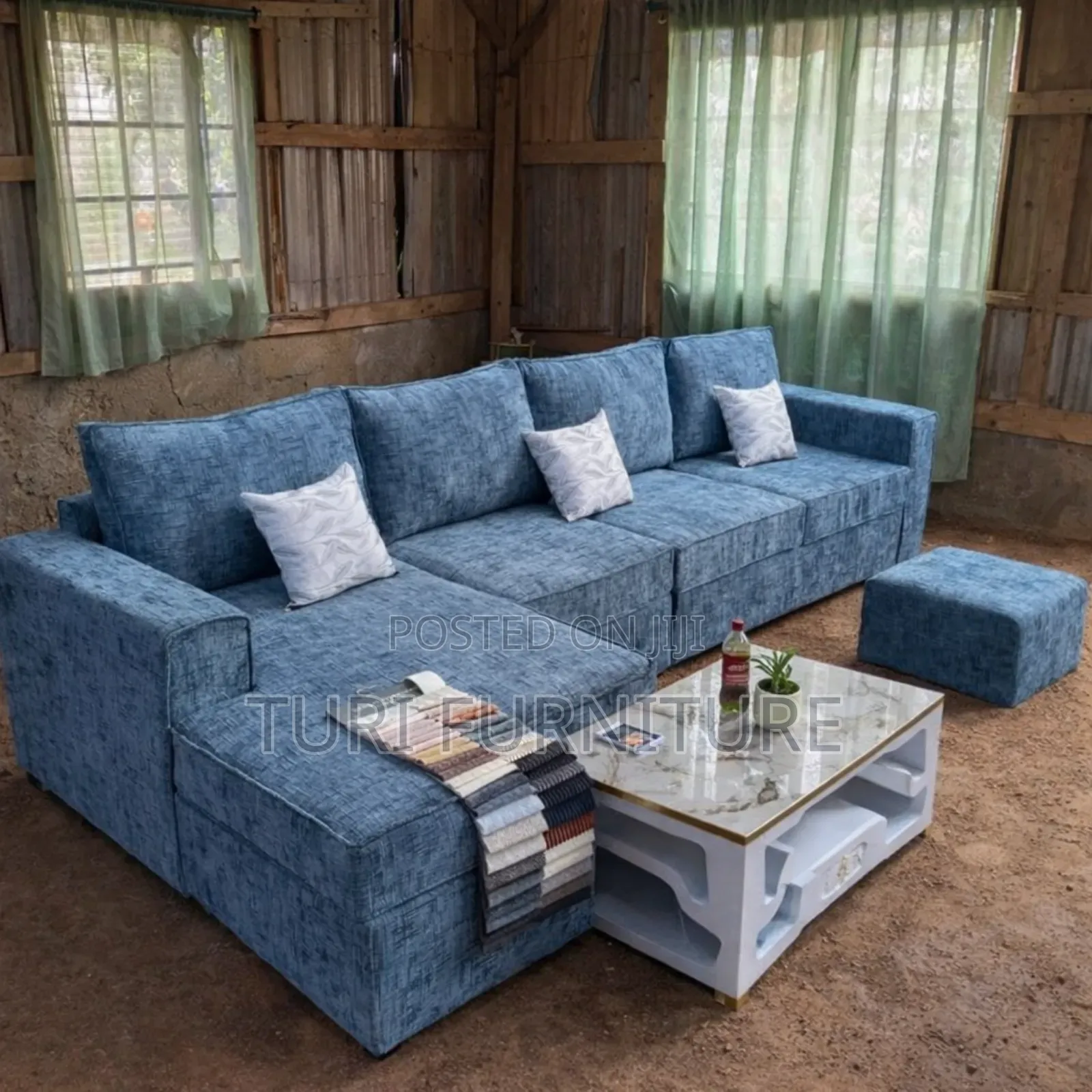 Lshape 7seater Springed Cushions