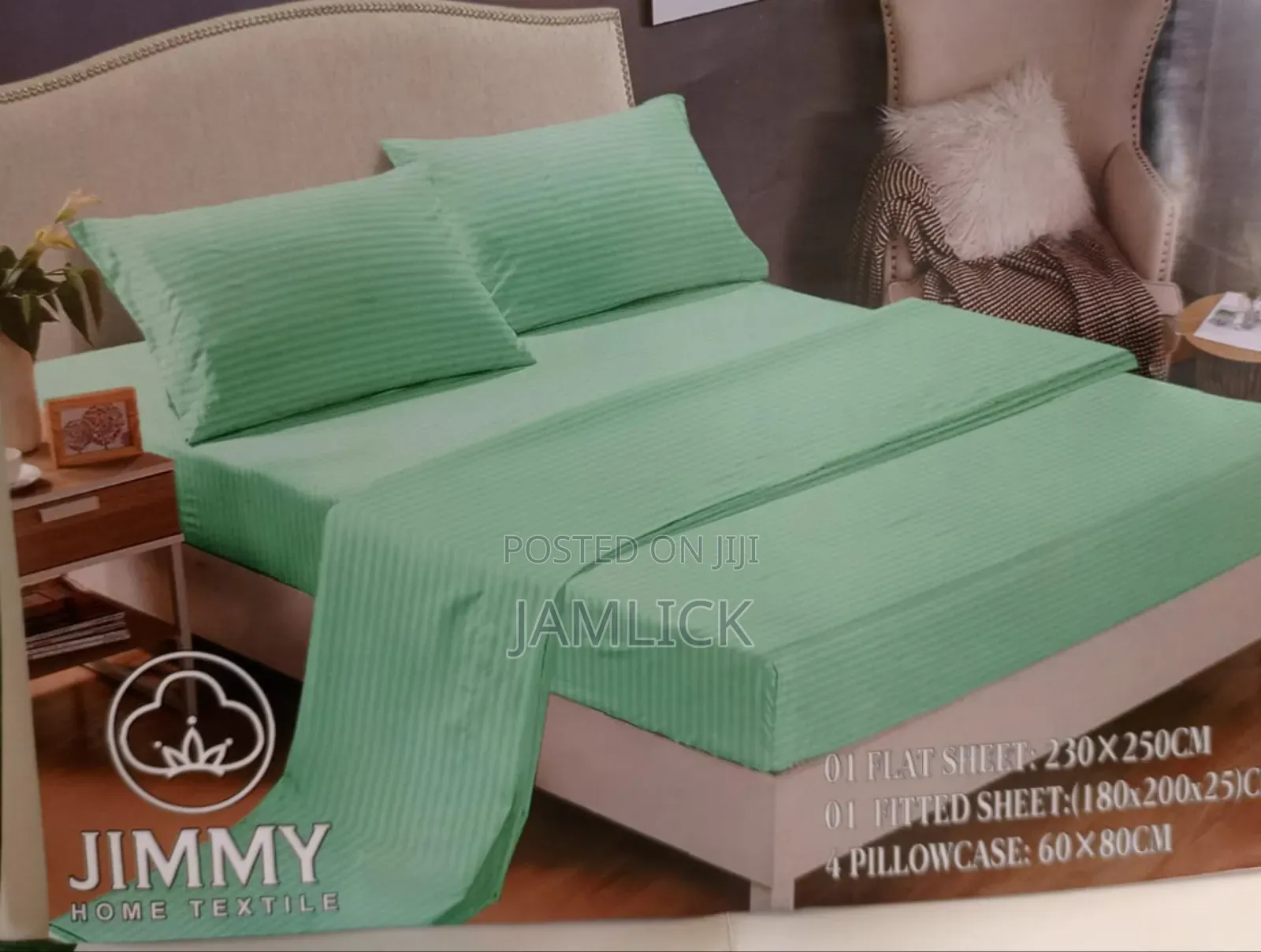 Coloured Stripped 6pc Mattress Cover Set –Tr