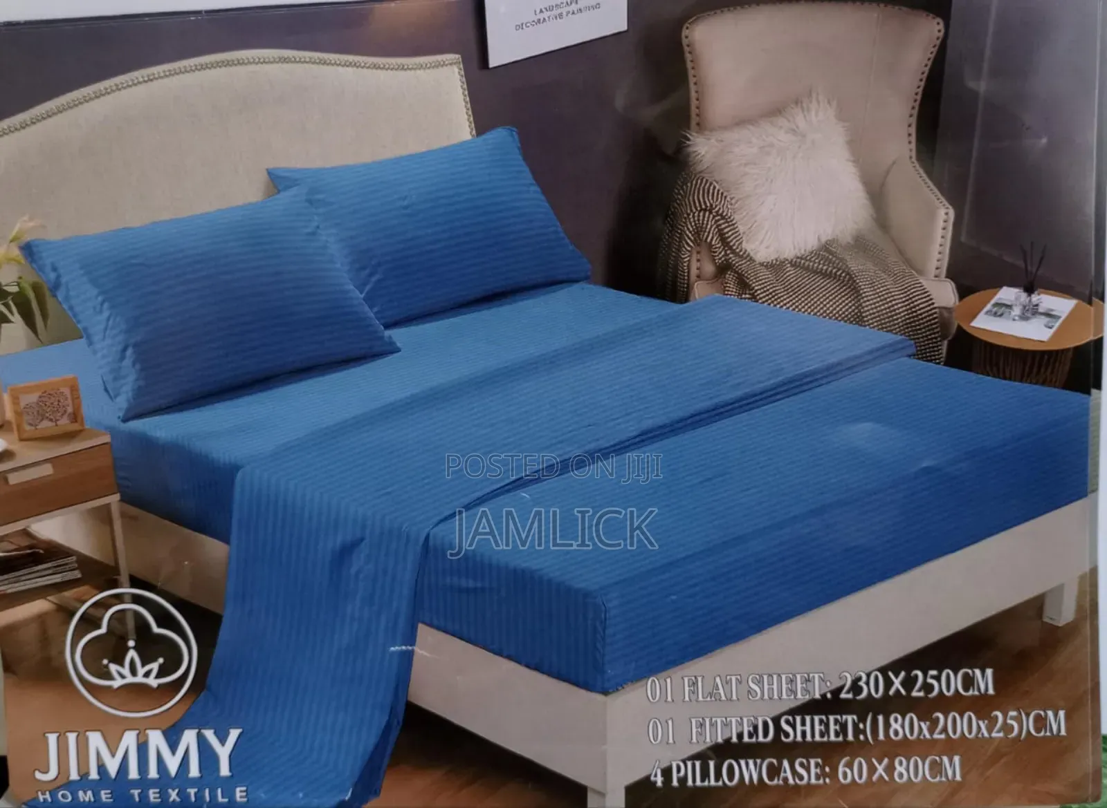 Coloured Stripped 6pc Mattress Cover Set –Tr