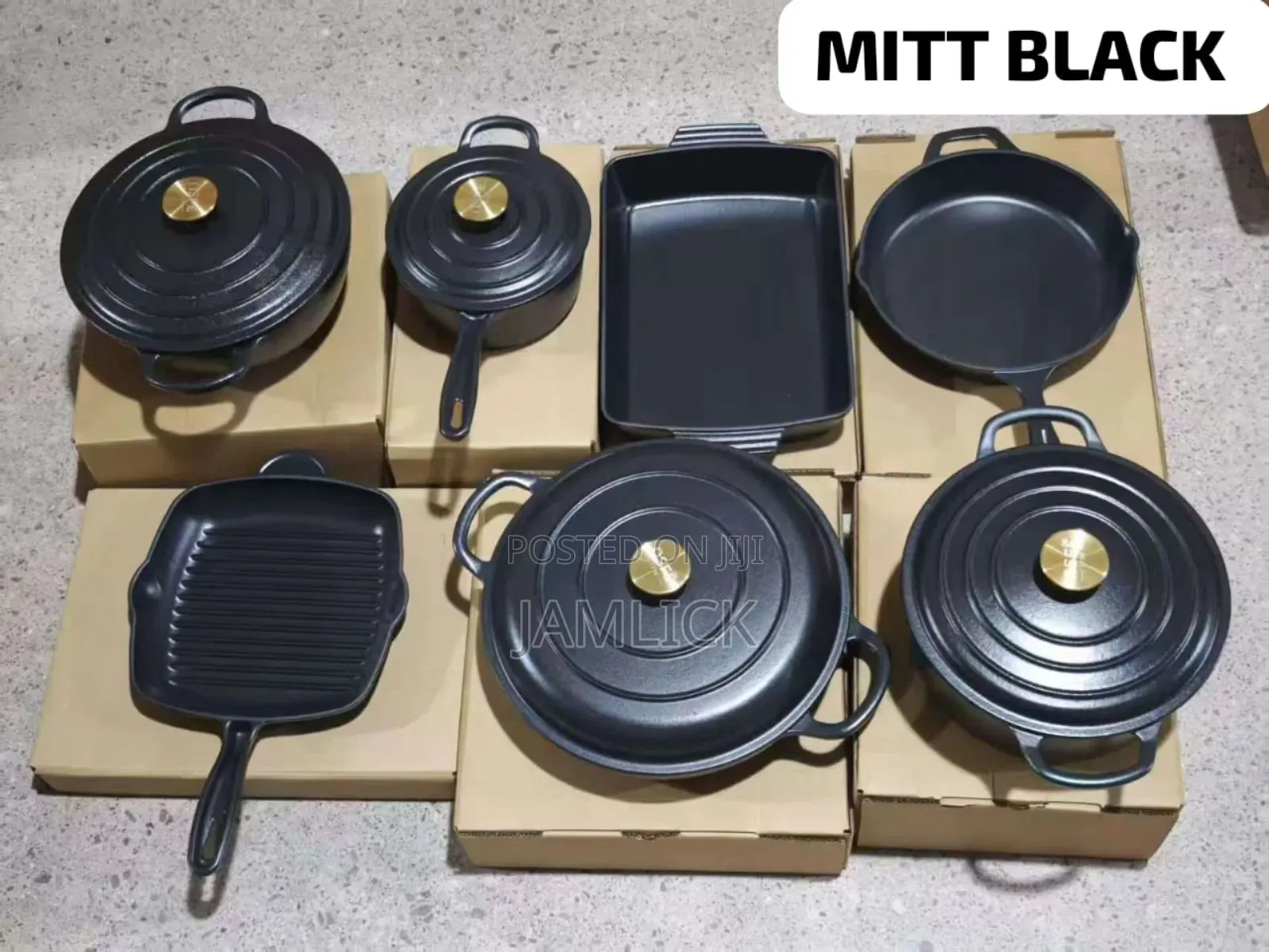 13 PCS Set Premium Enamel Coated Cast Iron Cookware – Jm