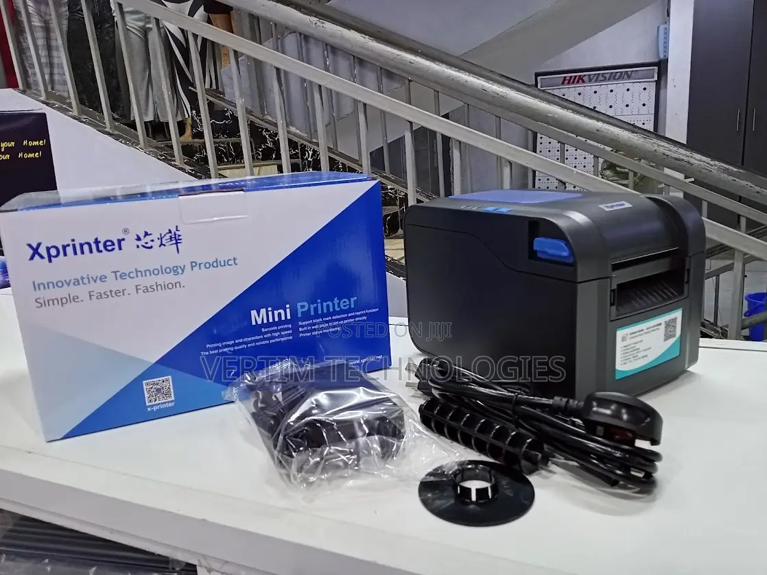 Black Barcode Printer Xp370b Xprinter Barcode Label