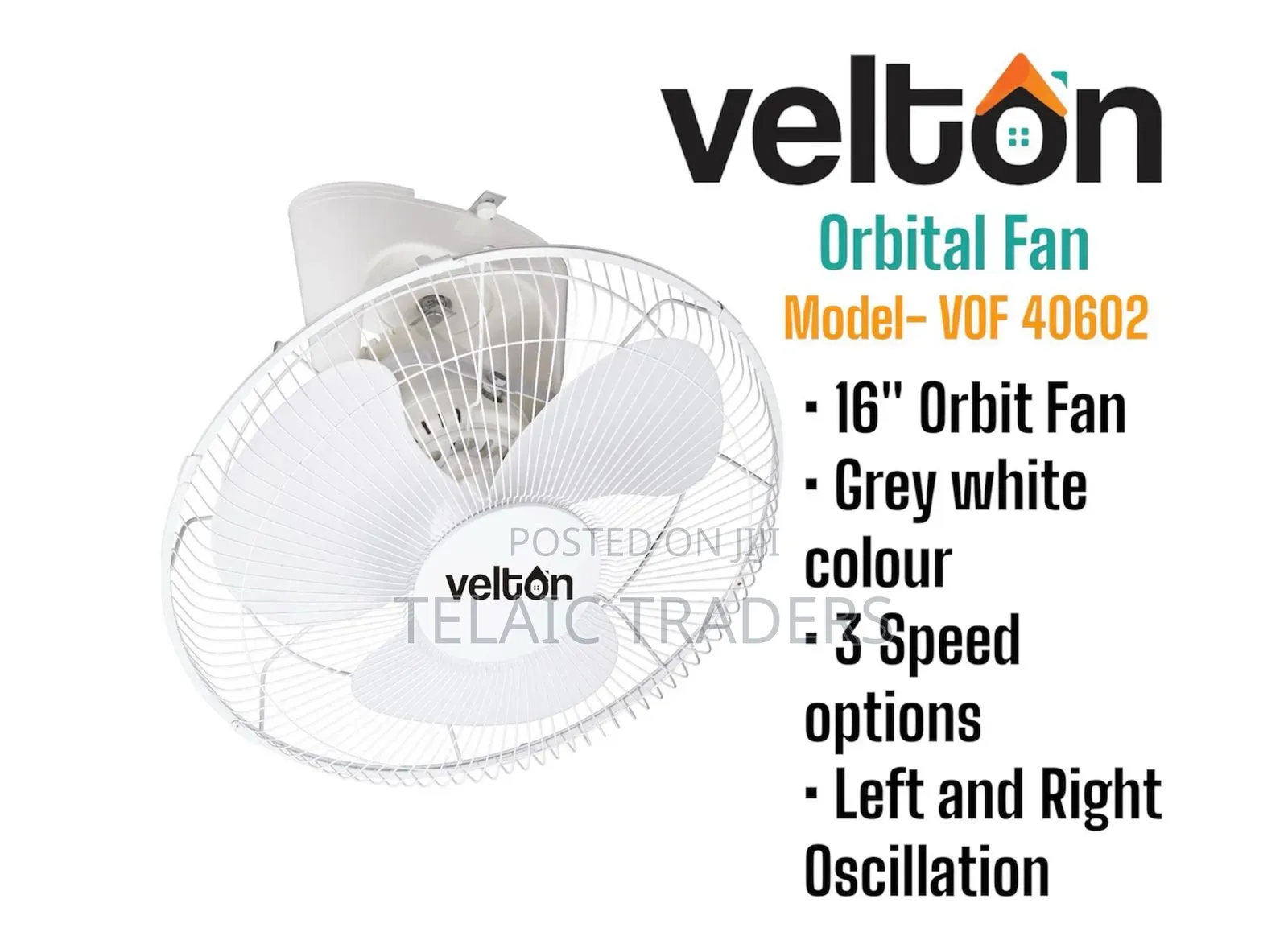 Velton 16 Inches Orbital Fan