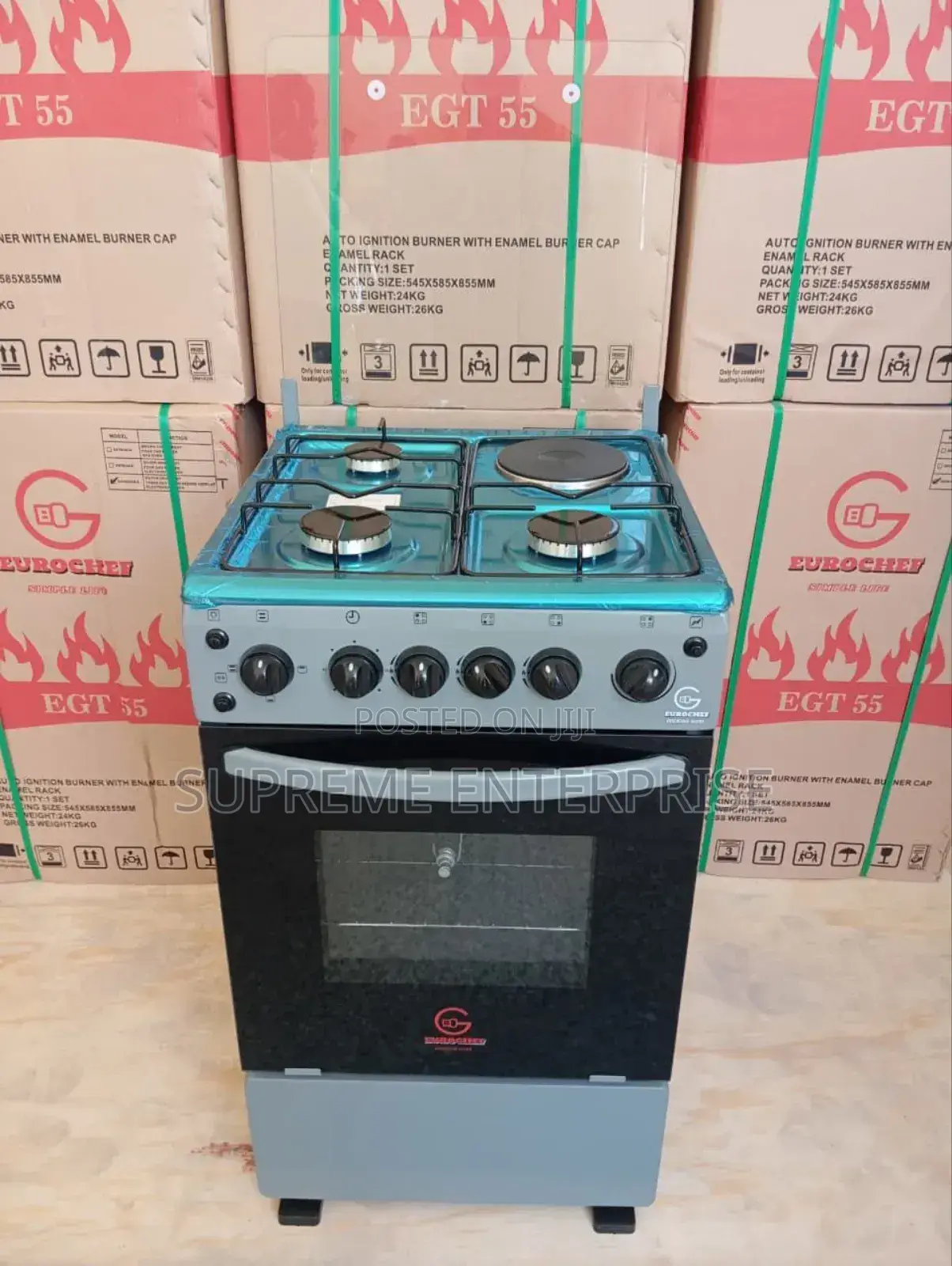 Eurocheff Free Standing Cooker With 3 Burners