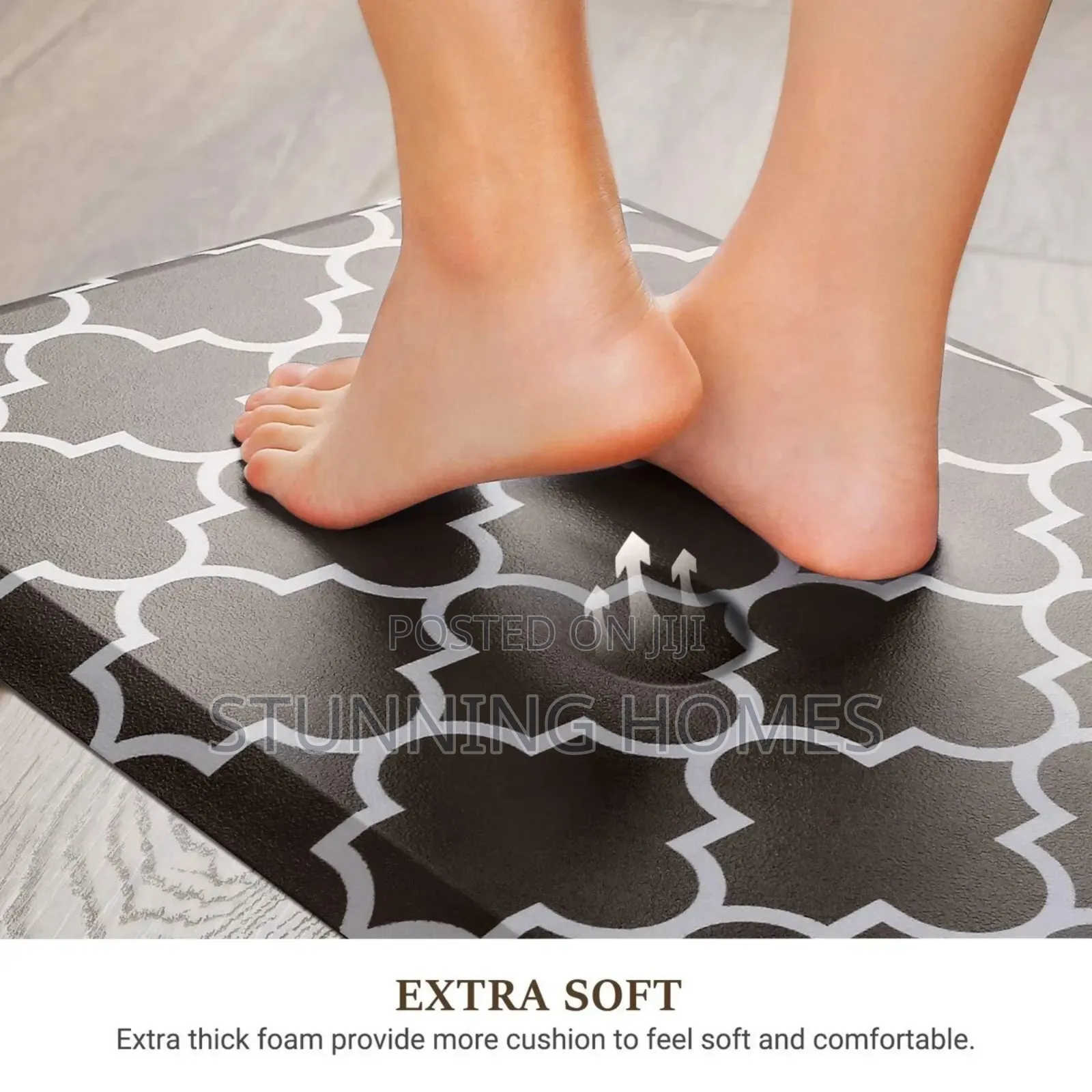 No Slip Geometric Anti Fatigue Mat