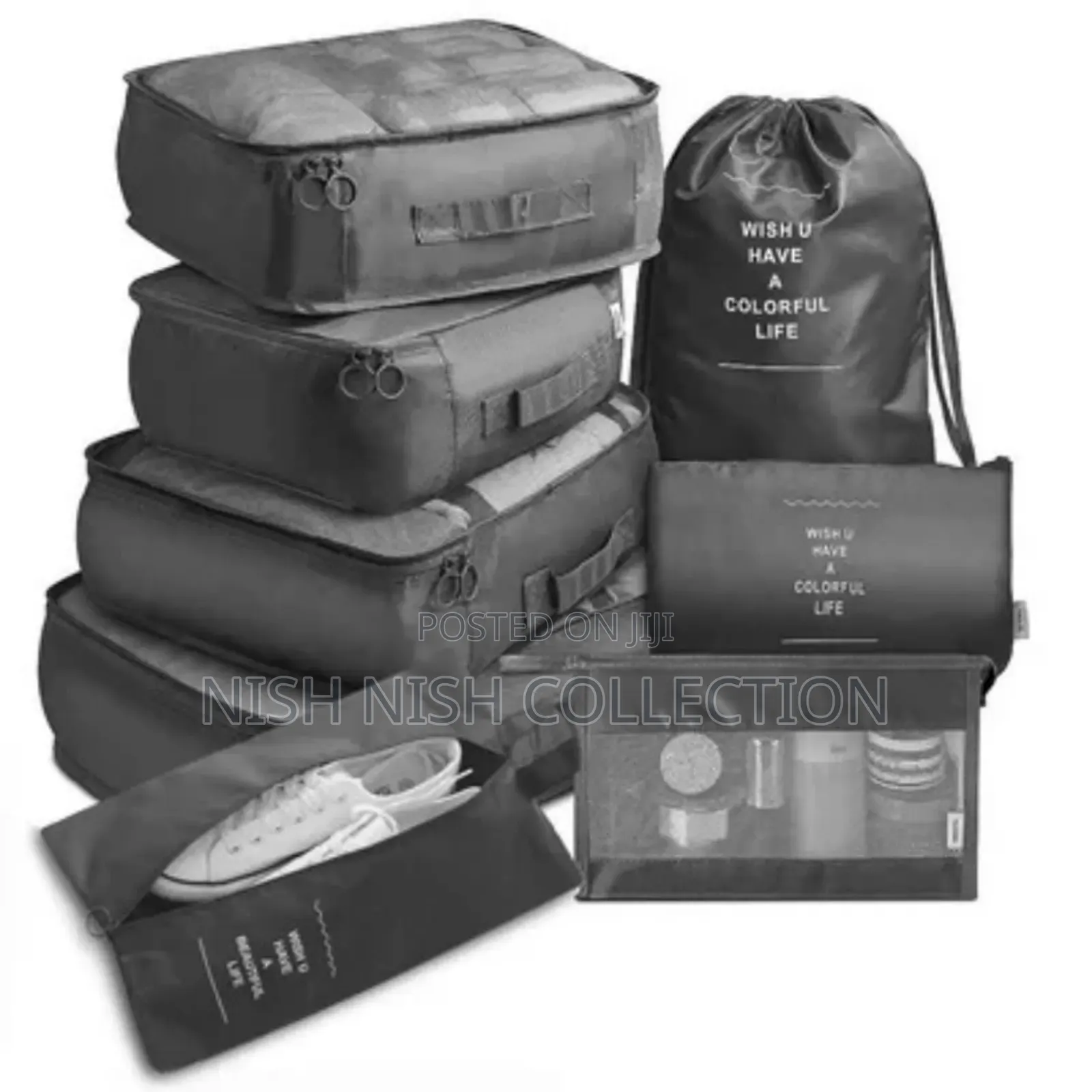 8pcs Luggage Travel Organizers for Suitcase With Toiletry Case