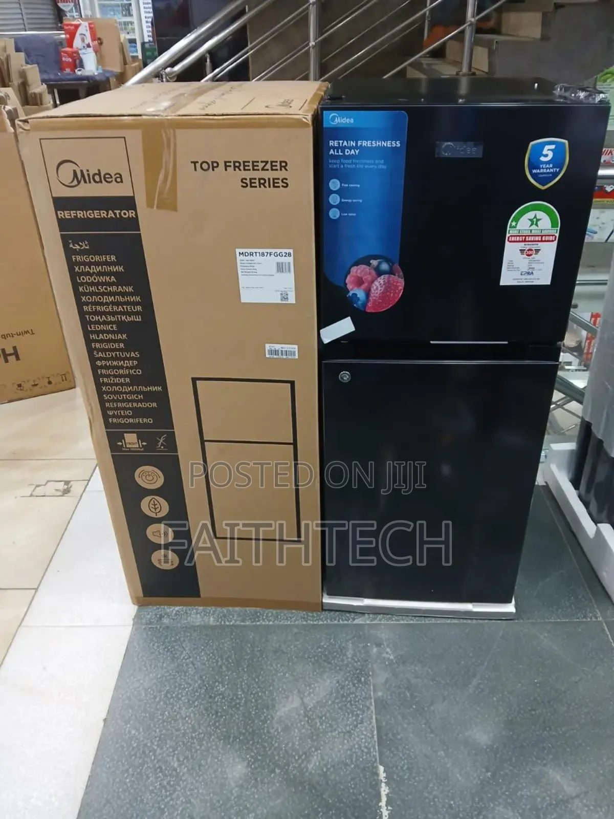 Midea 127litres Double Door Fridge (Mdrt187fgg28)