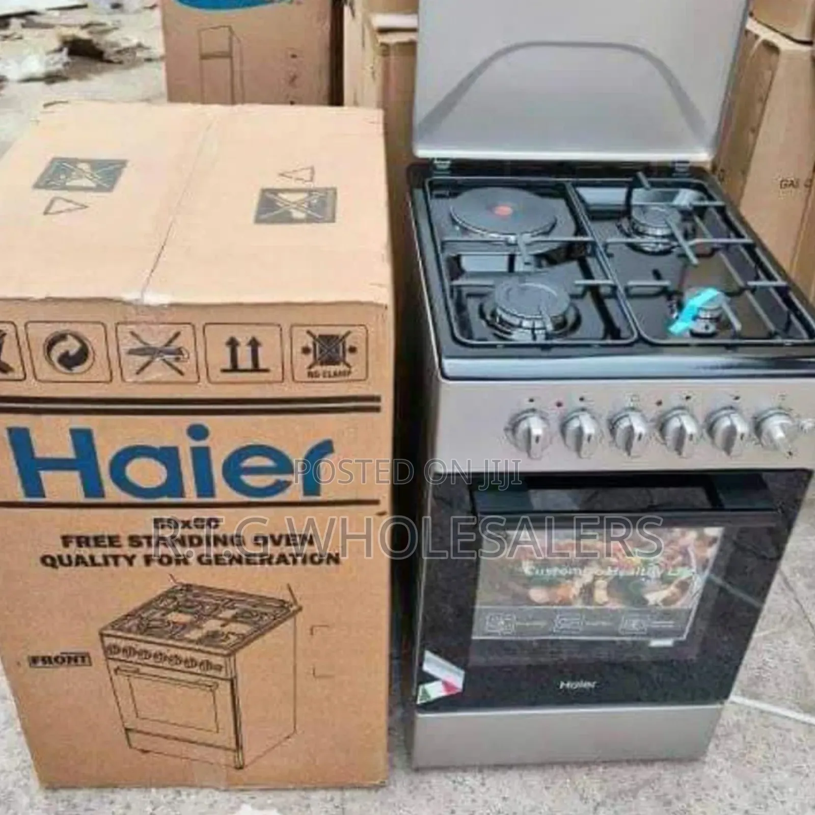 Haier 50×60 3 Gas + 1 Electric Cooker With Electric Oven