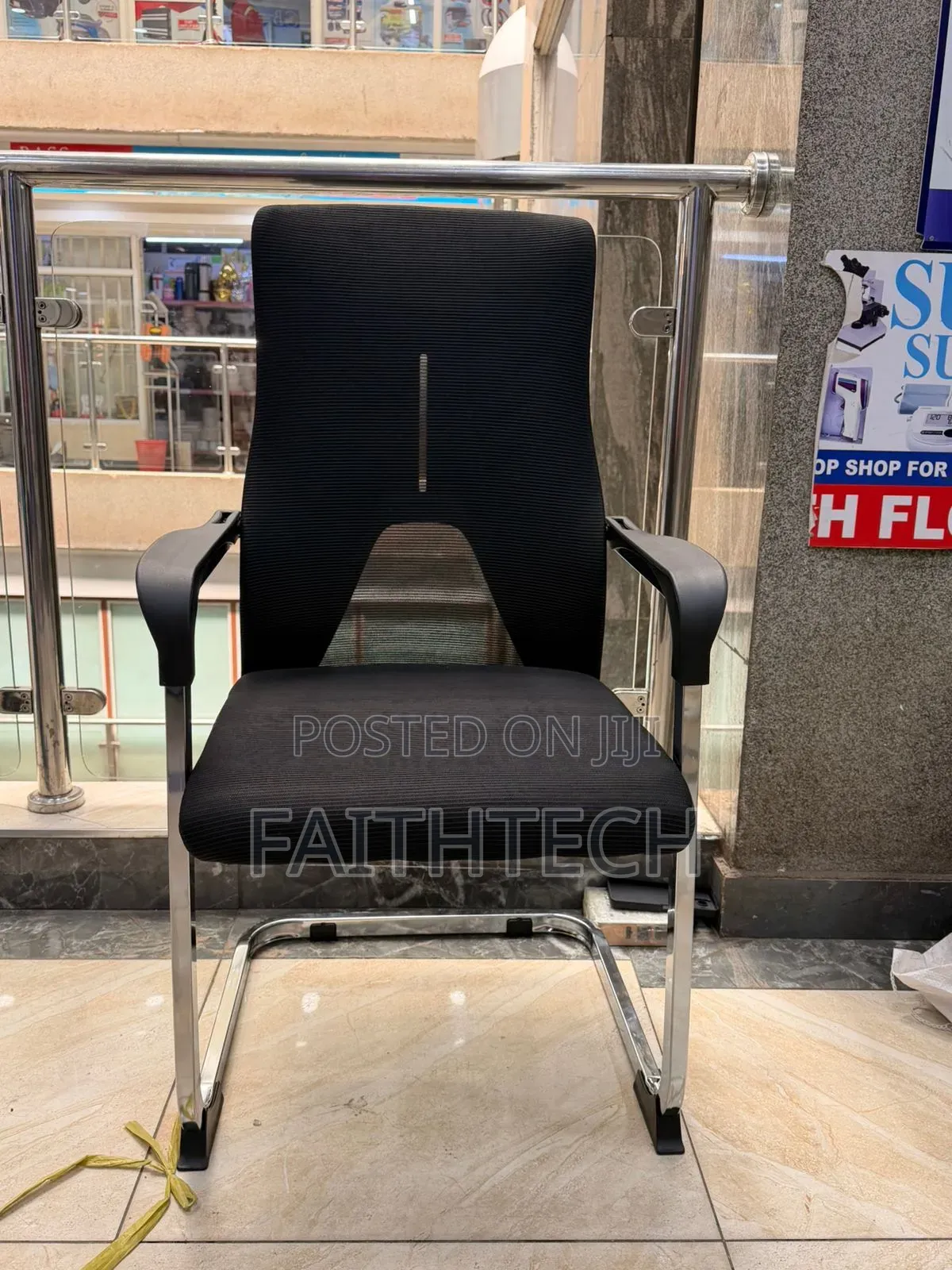 *Mesh Non -Rolling Guests Office Chair