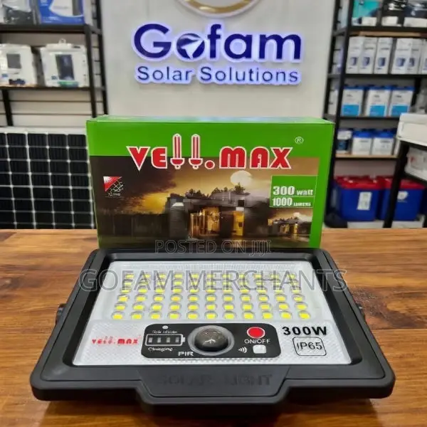 Velmax 300watts Solar Flood Light With Motion Sensor