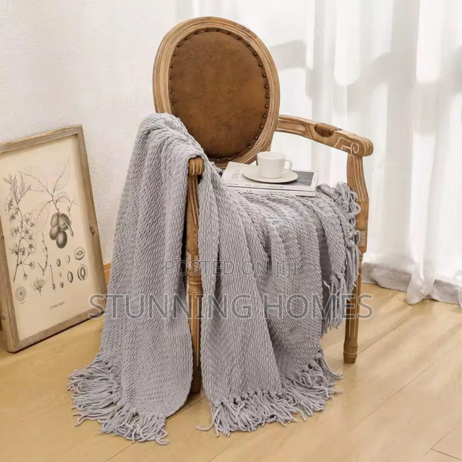 Soft Textured Knitted Throw Blankets