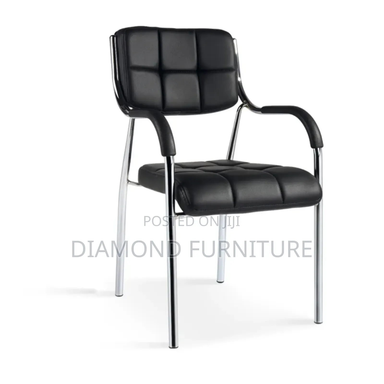 Modern Padded Office Visitor Chair With Armrests