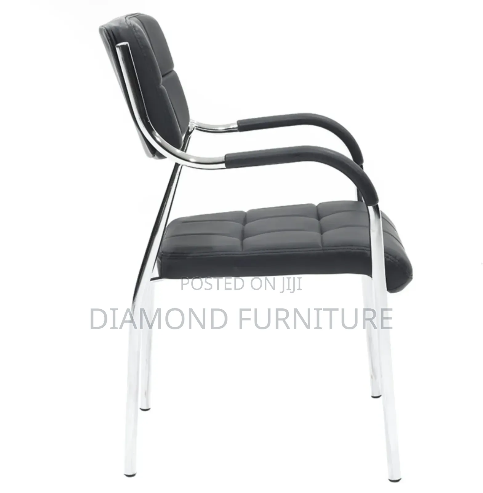 Modern Padded Office Visitor Chair With Armrests