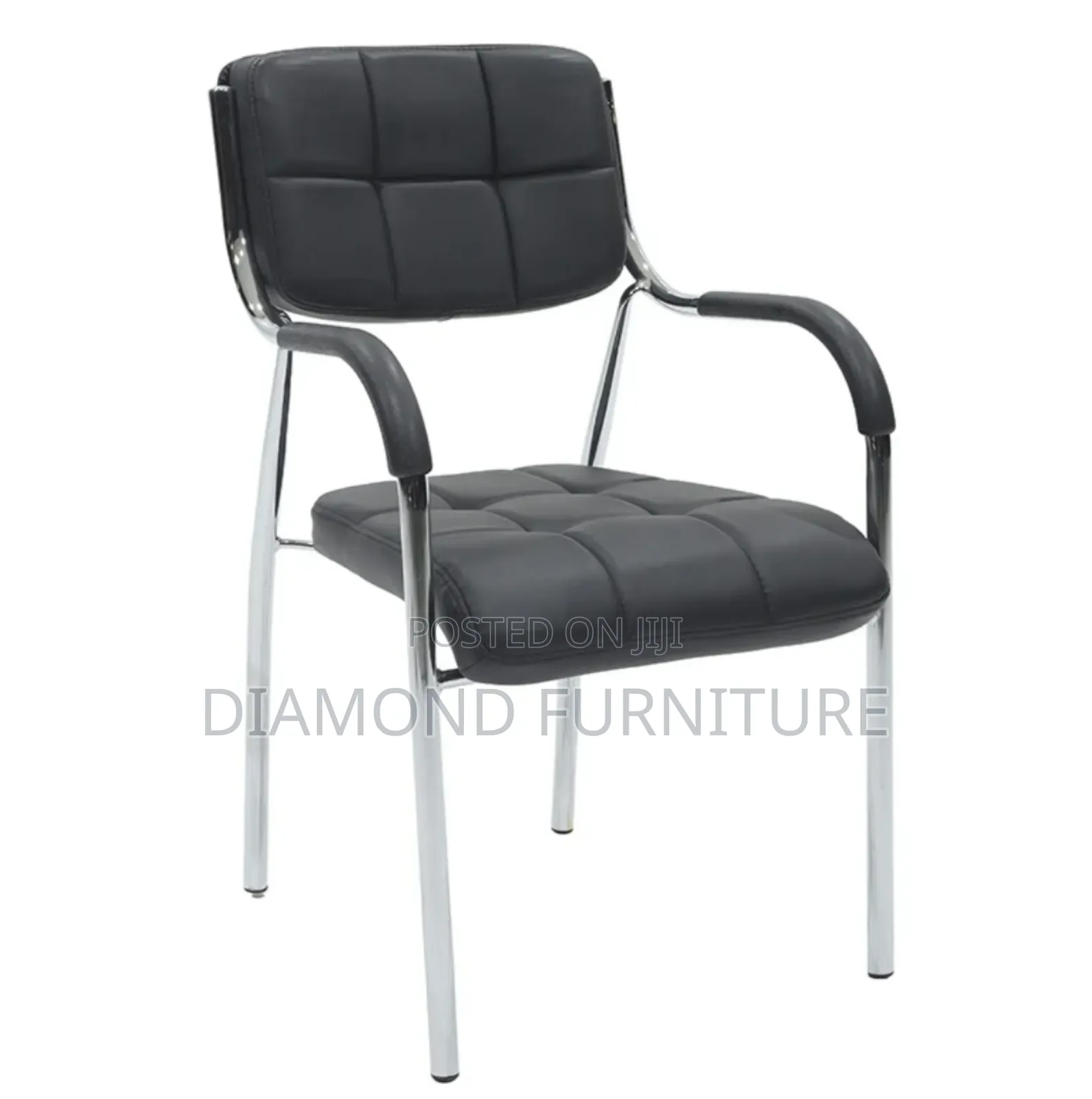 Modern Padded Office Visitor Chair With Armrests