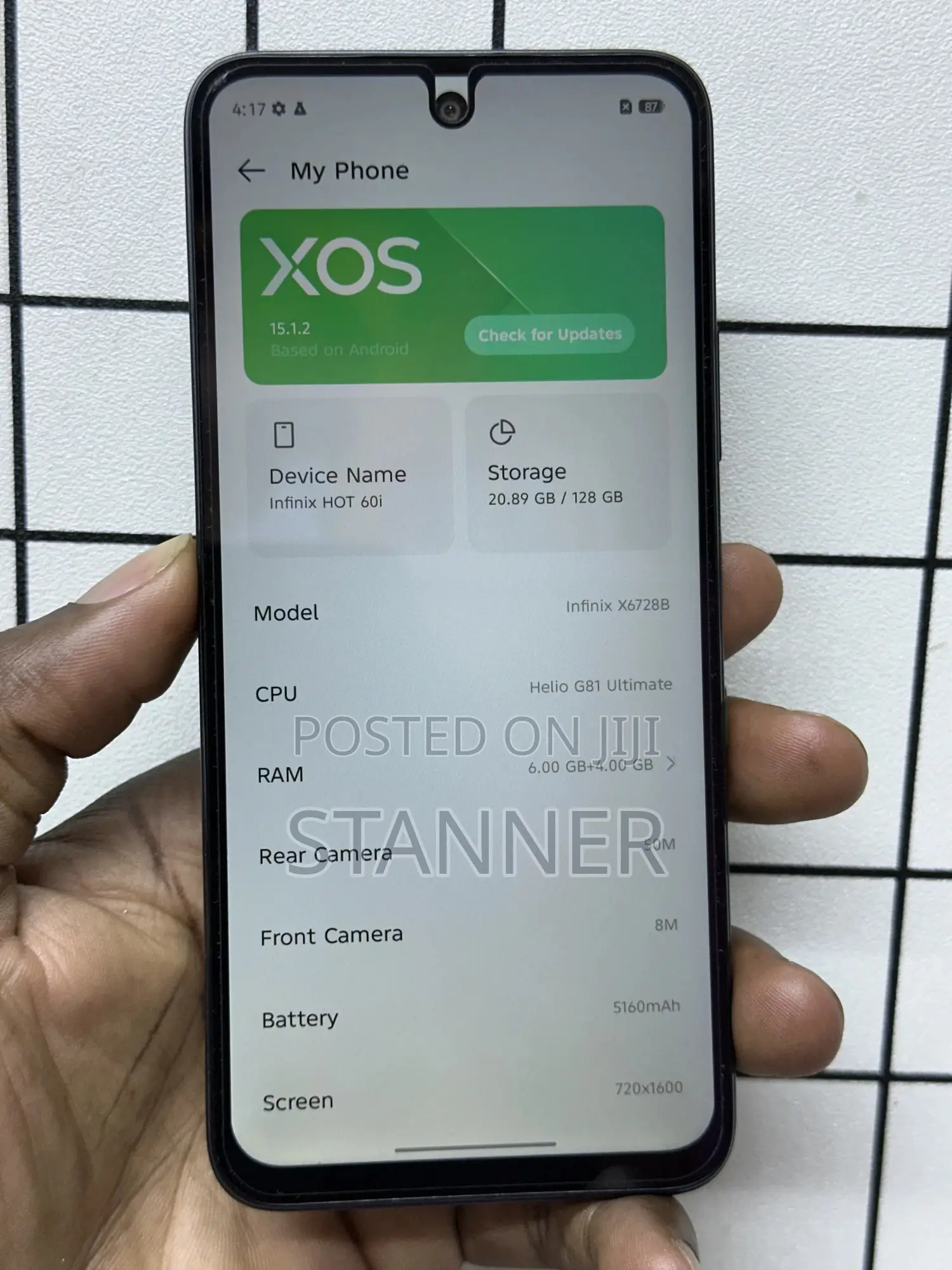New Infinix Hot 60i 128 GB Black