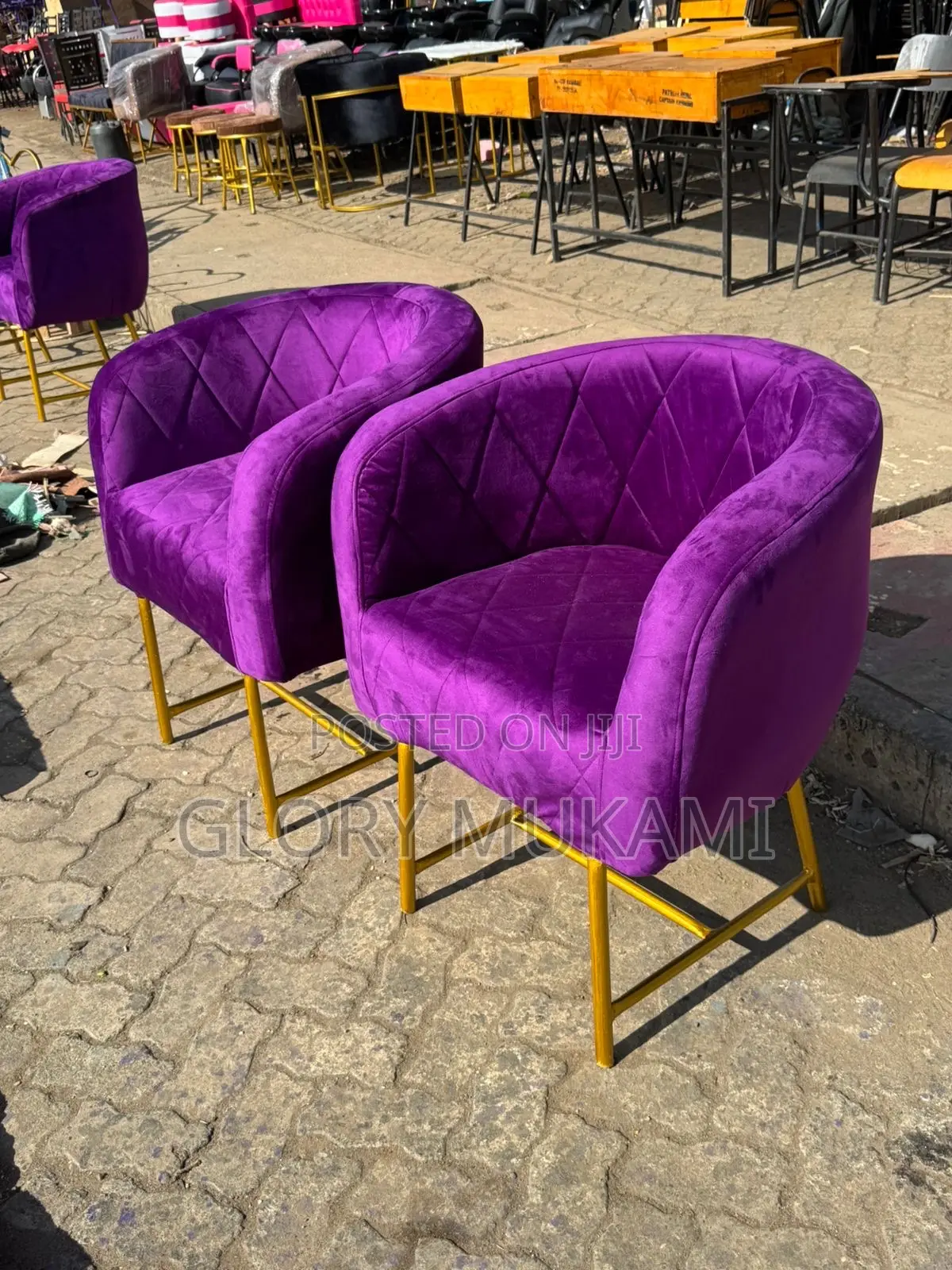 Purple Styling Chairs
