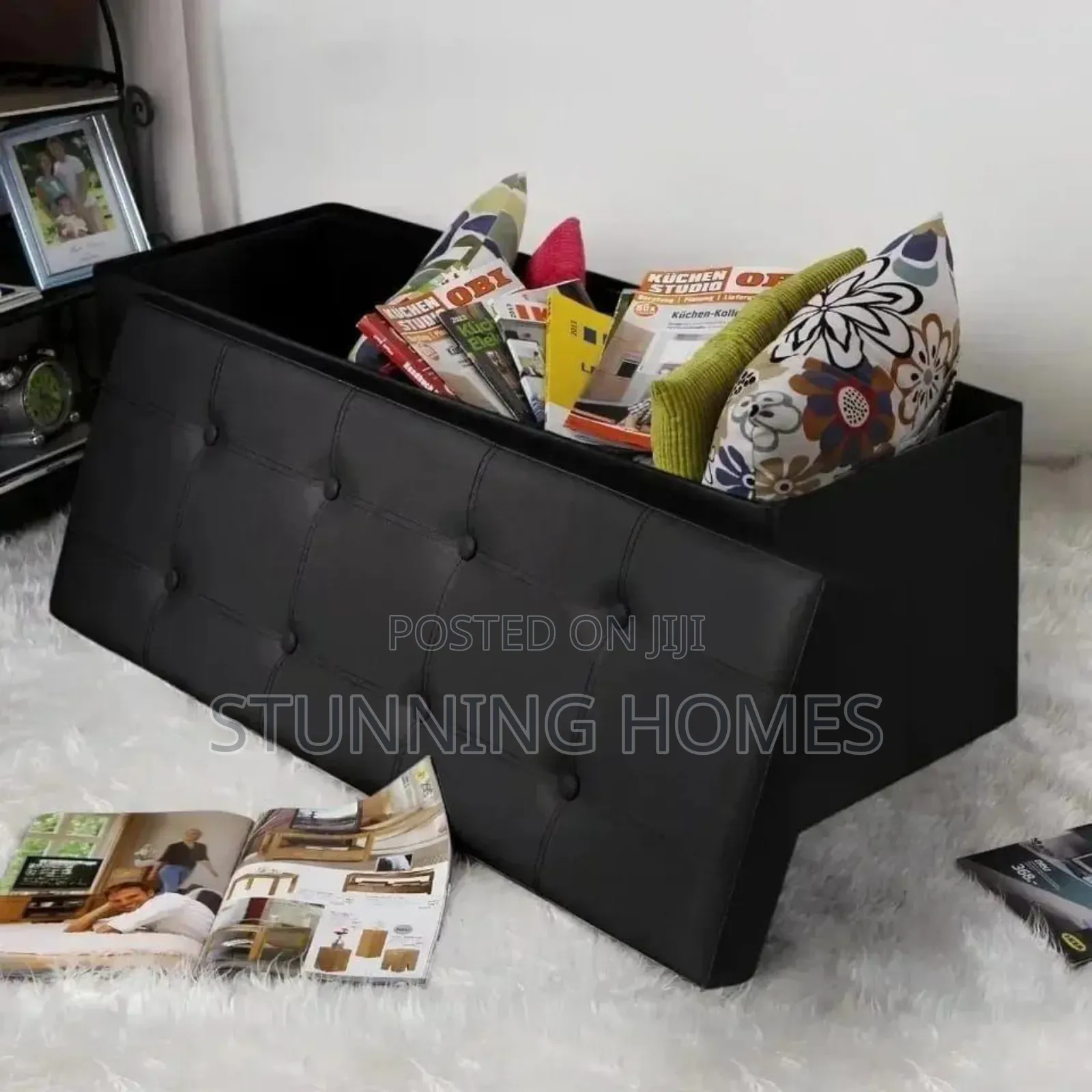 Portable and Foldable Ottoman Storage