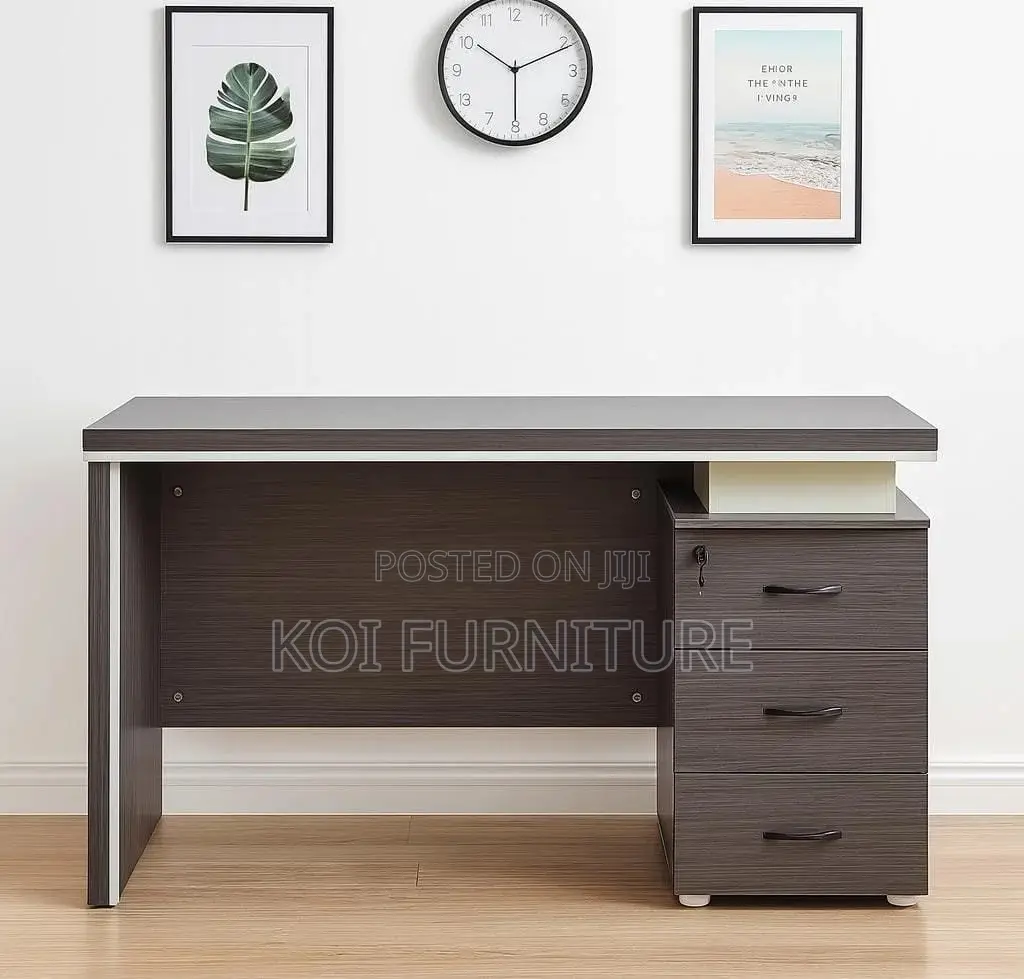 Office Desk : 1.4m Lunato Study Desk Available in Grey Oak