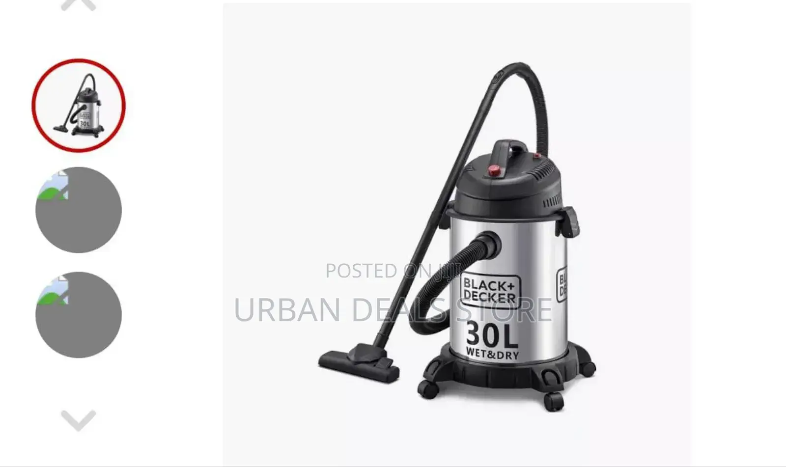*Black+Decker Vacuum Cleaner*
*Wet and Dry Functions*
30ltrs