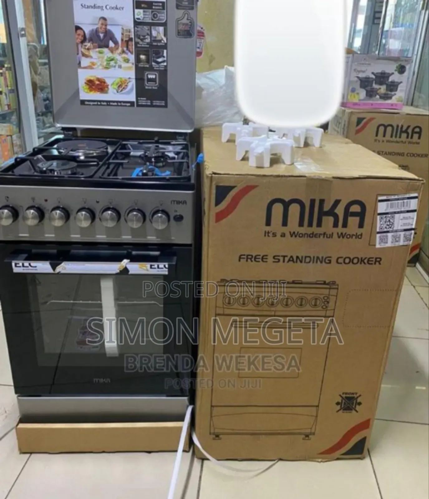 Colour Black Mika 50*60 Standing Cooker