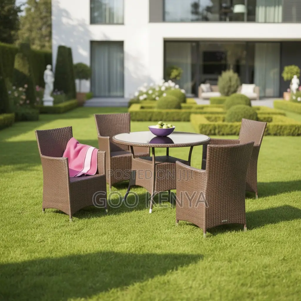Home Outdoor Furniture; 4-piece Rattan Outdoor Furniture Set – Garden