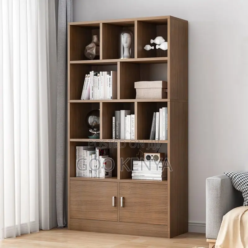 Home/Office Bookshelf;Wooden Storage Bookshelf With Multi Compartments