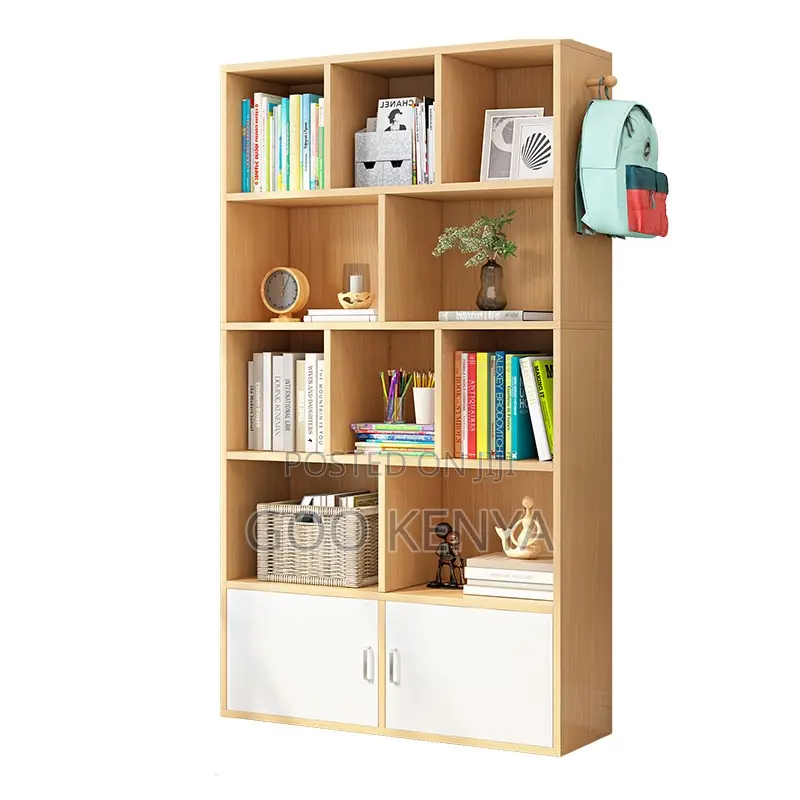 Home/Office Bookshelf;Wooden Storage Bookshelf With Multi Compartments