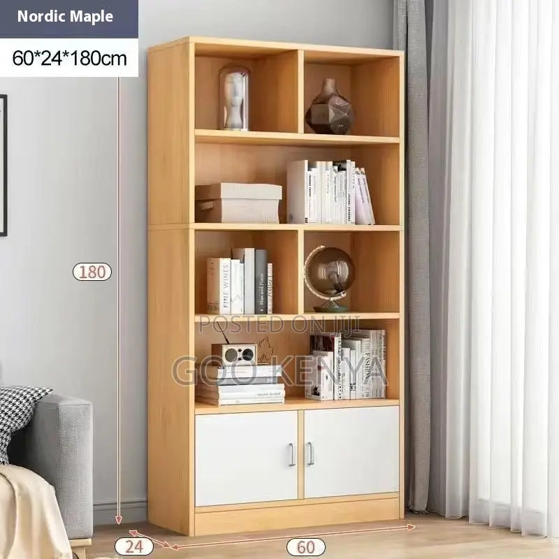 Home/Office Bookshelf;Wooden Storage Bookshelf With Multi Compartments