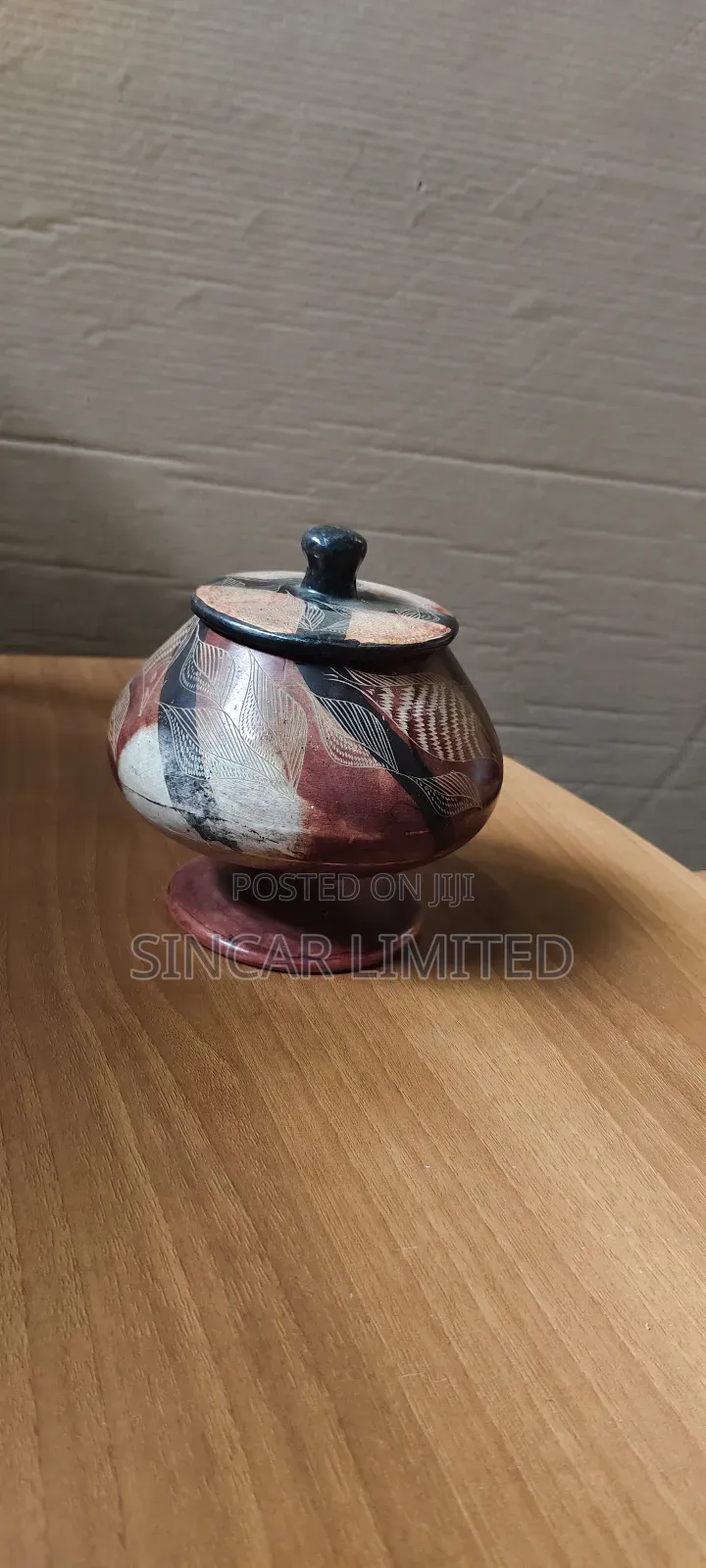A Nicaraguan Carved Clay Vase